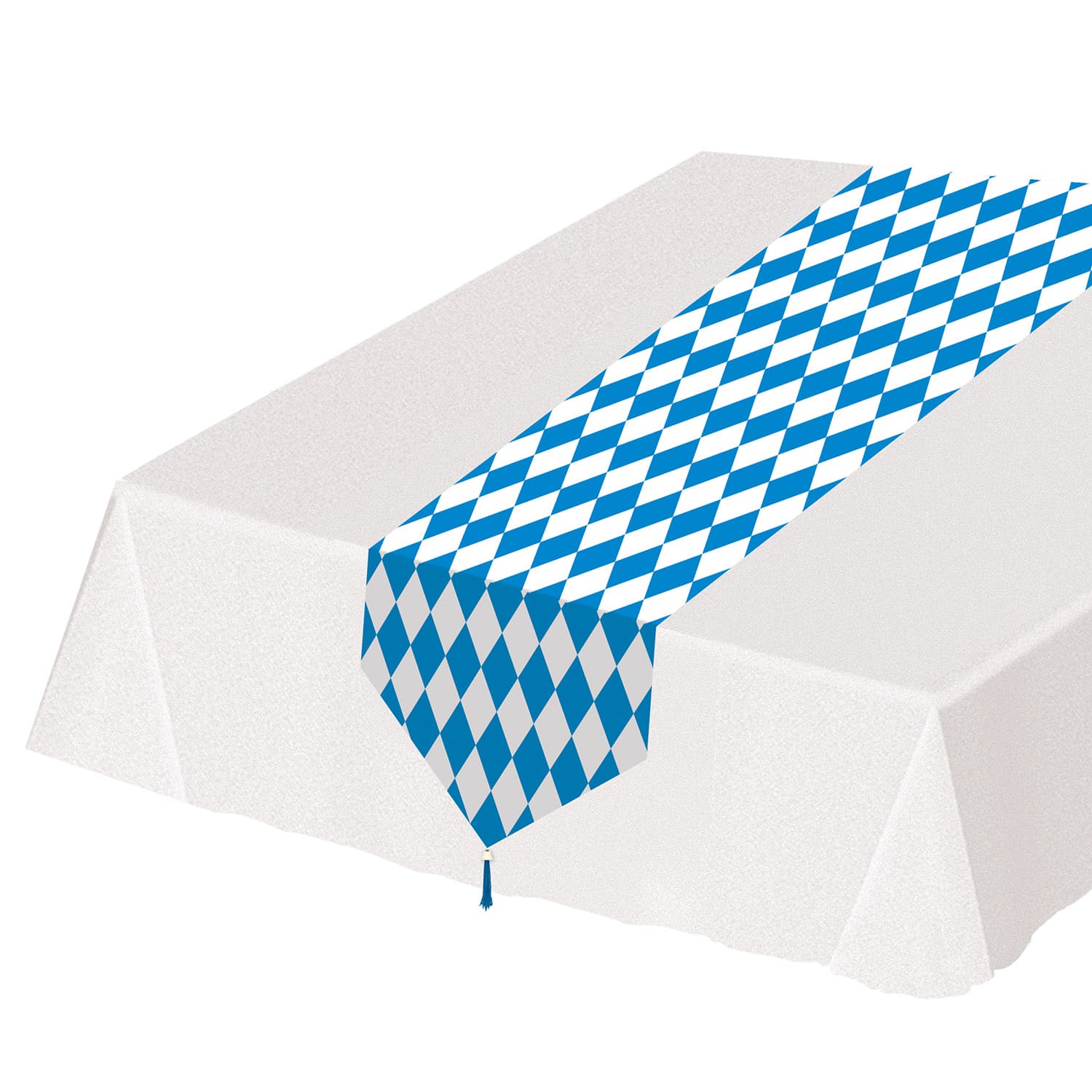 Beistle 6ft. Printed Blue & White Oktoberfest Paper Table Runners, 2ct.