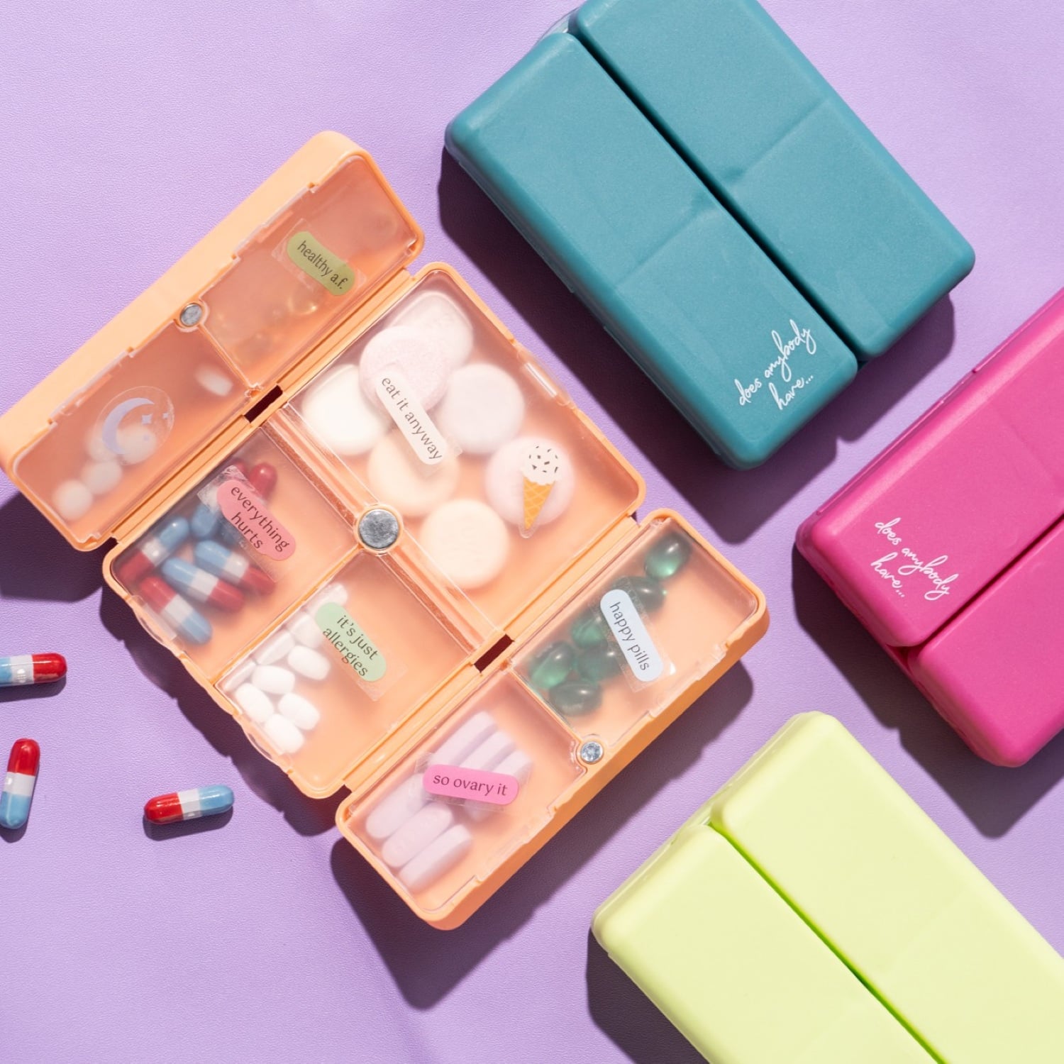 Assorted Crush™ Everything's Fine Pill & Vitamin Case, 1pc.