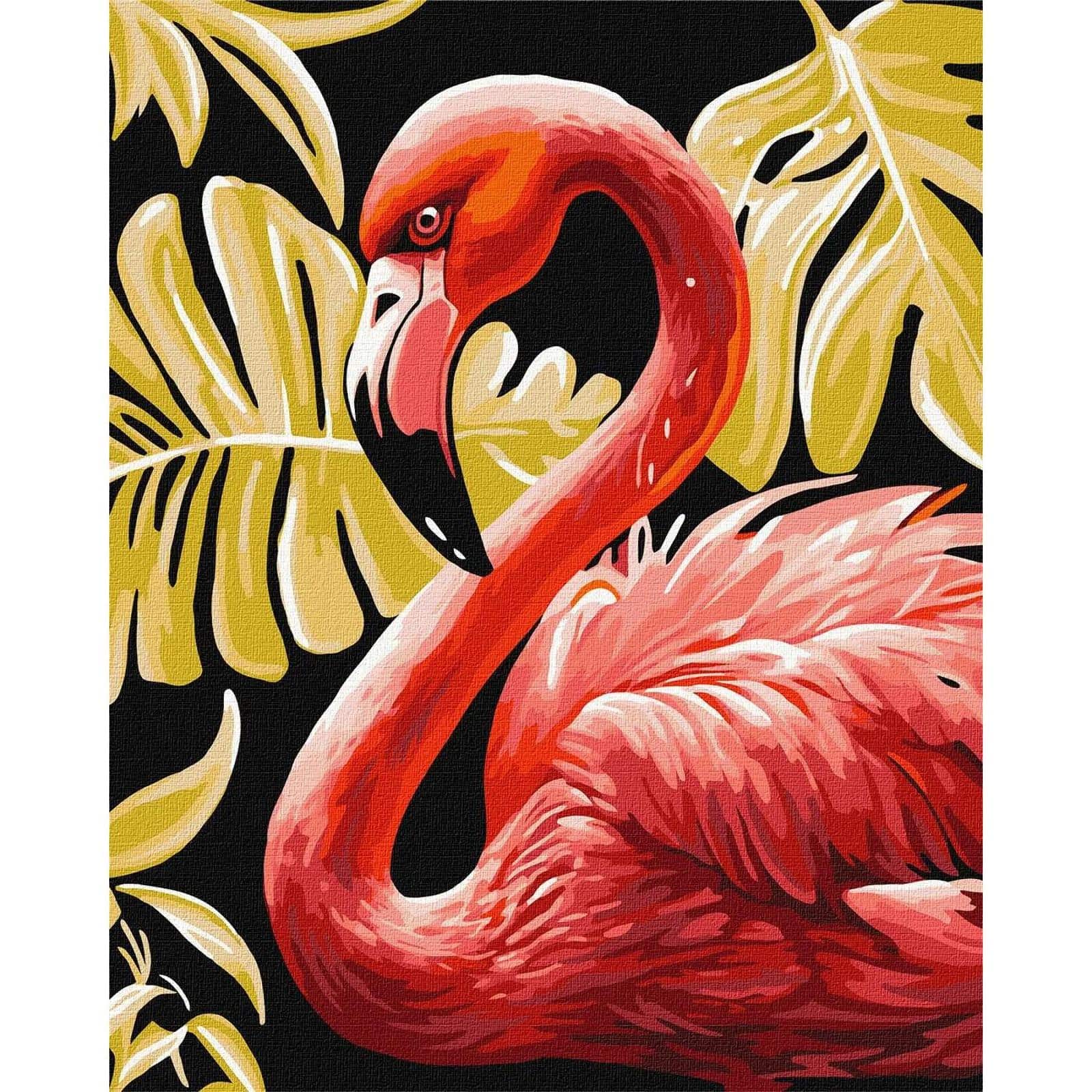 Ideyka Graceful Flamingo Painting by Numbers Kit