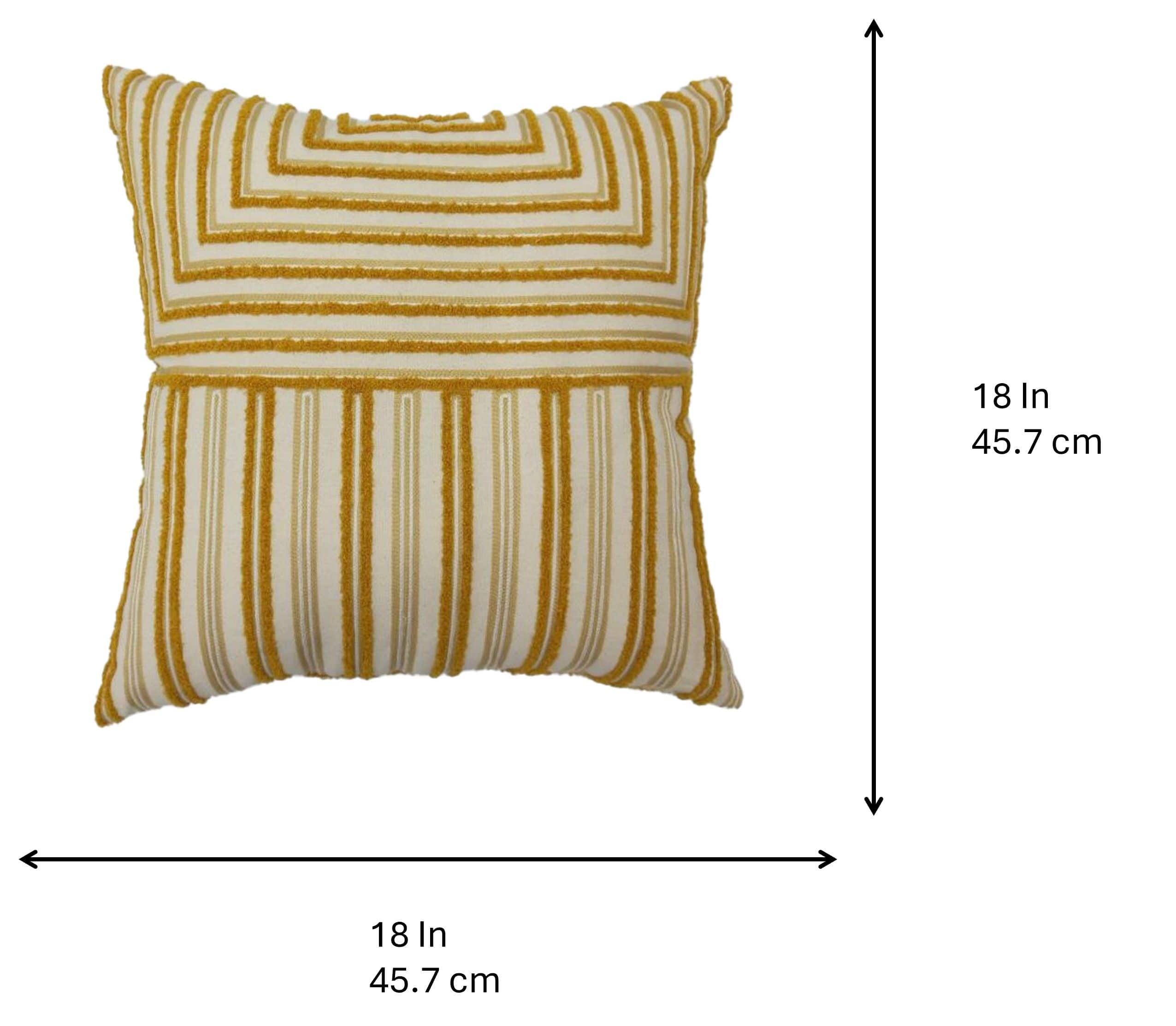 18" Yellow Stripe Throw Pillow by Ashland®
