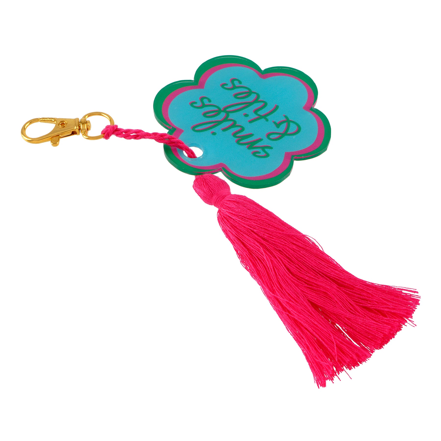 Mahjong 2.5" Smiles & Tiles Tassel Bag Charm by Fab Finds
