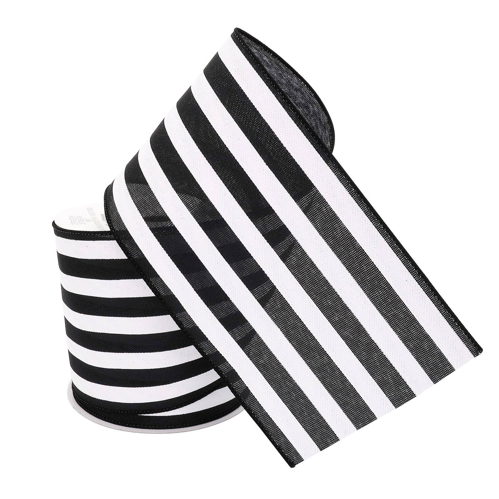 12 Pack: 4" x 18ft. Faux Linen Wired Stripe Ribbon by Celebrate It™