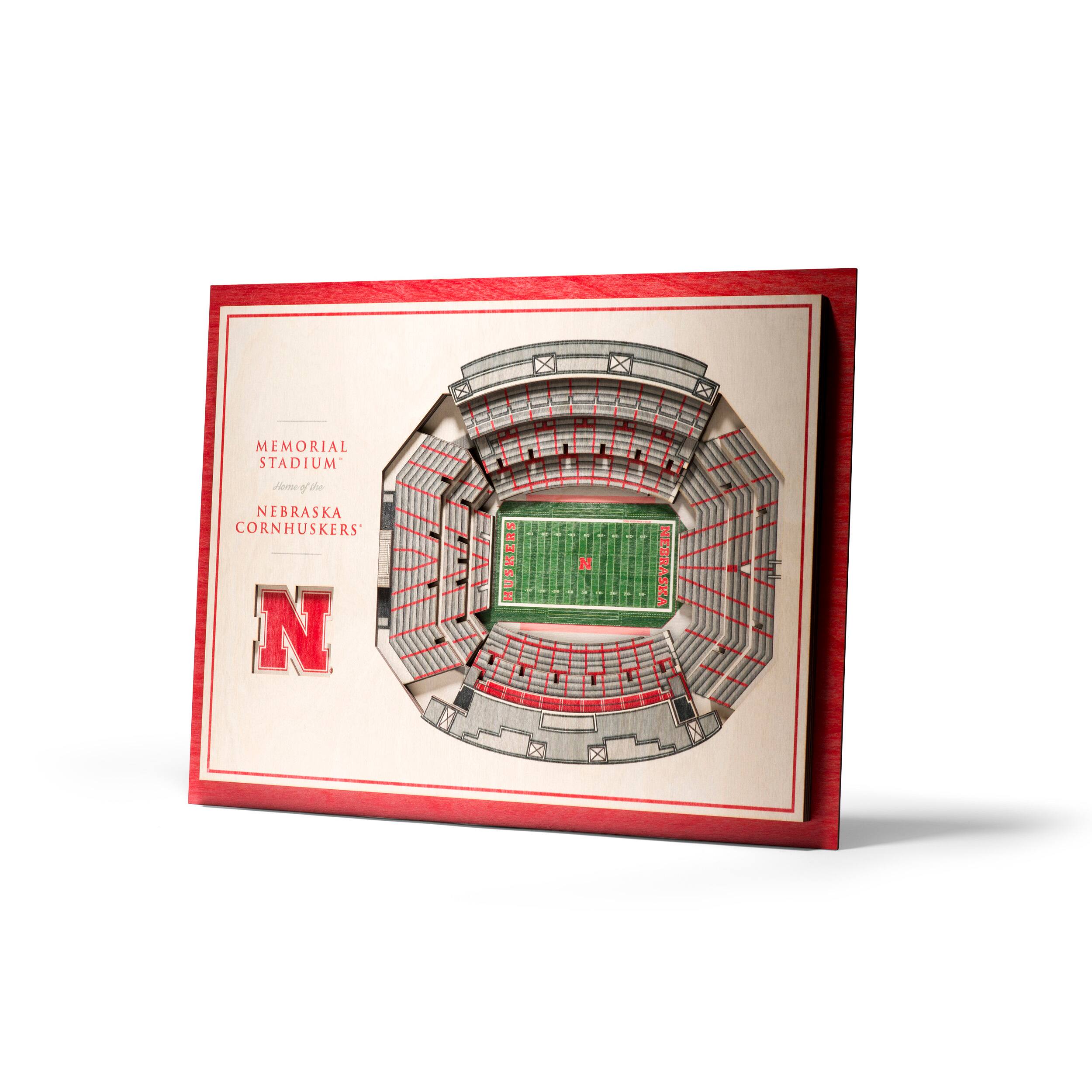 NCAA 5-Layer StadiumView Wall Art By Youthefan in Nebraska Cornhuskers | 13" x 17" x .63" | Michaels®