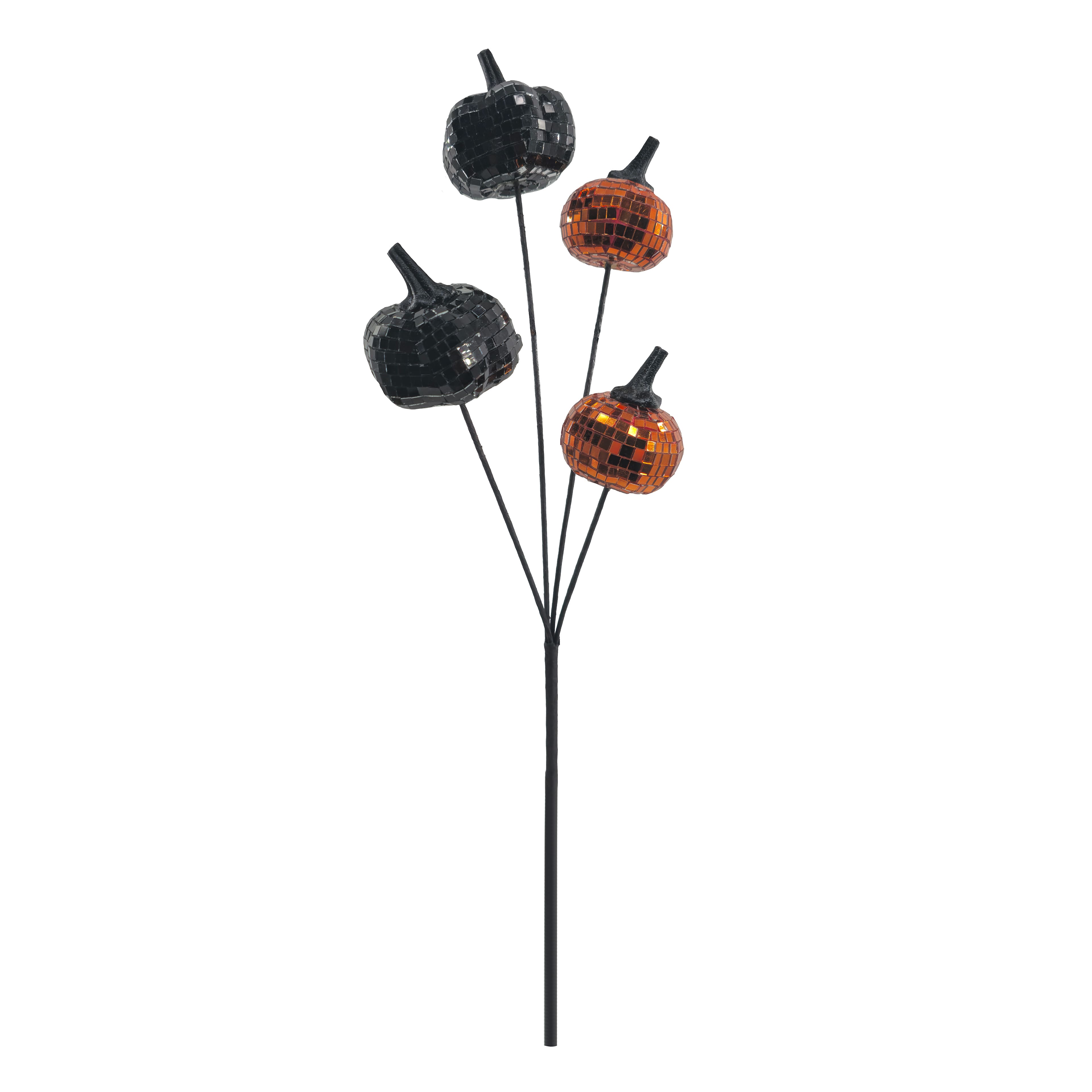 27" Black & Orange Disco Pumpkin Stem by Ashland®