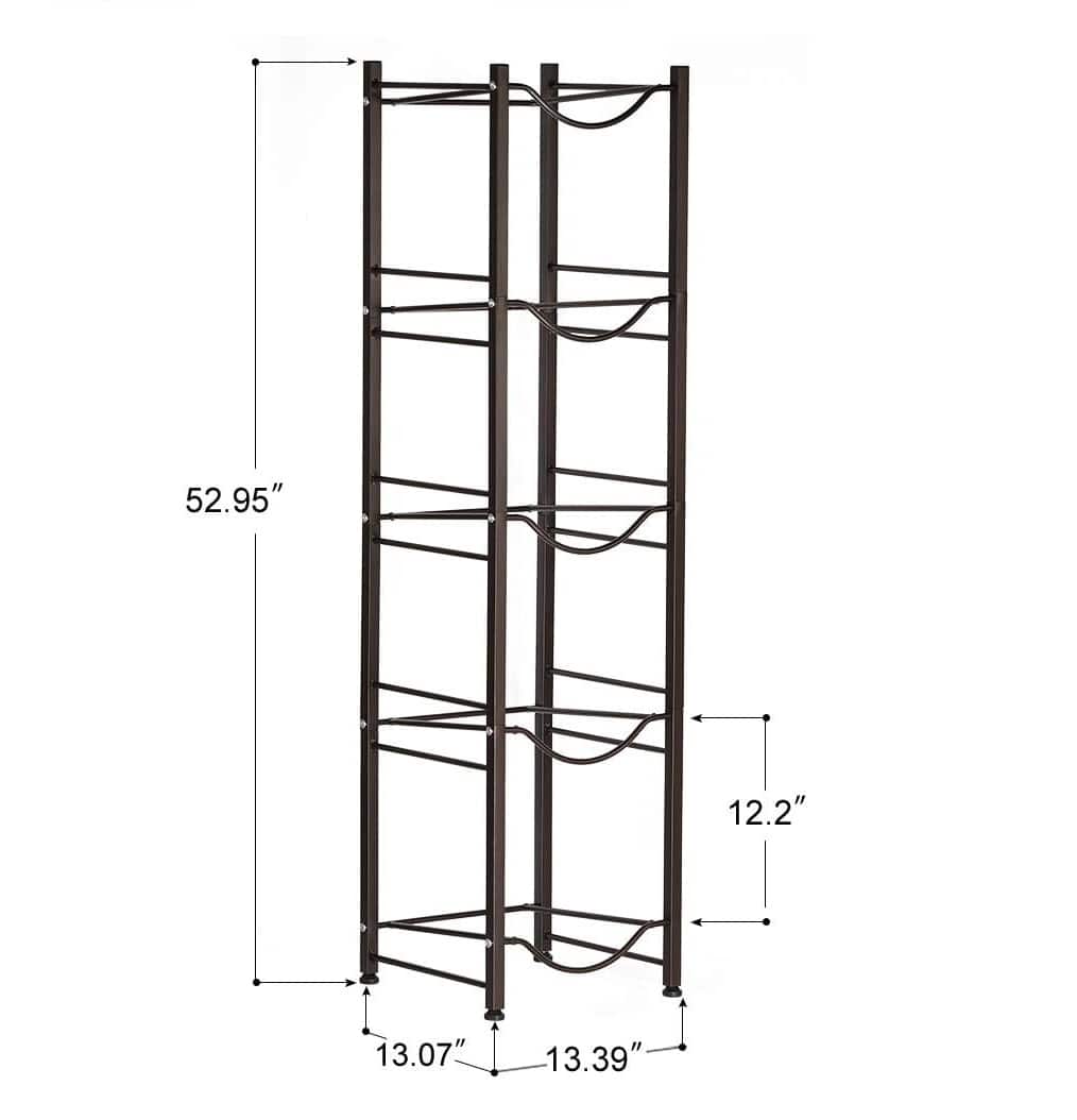 NEX™ Dark Brown 5 Tier 5 Gallon Metal Water Jug Holder Storage Rack