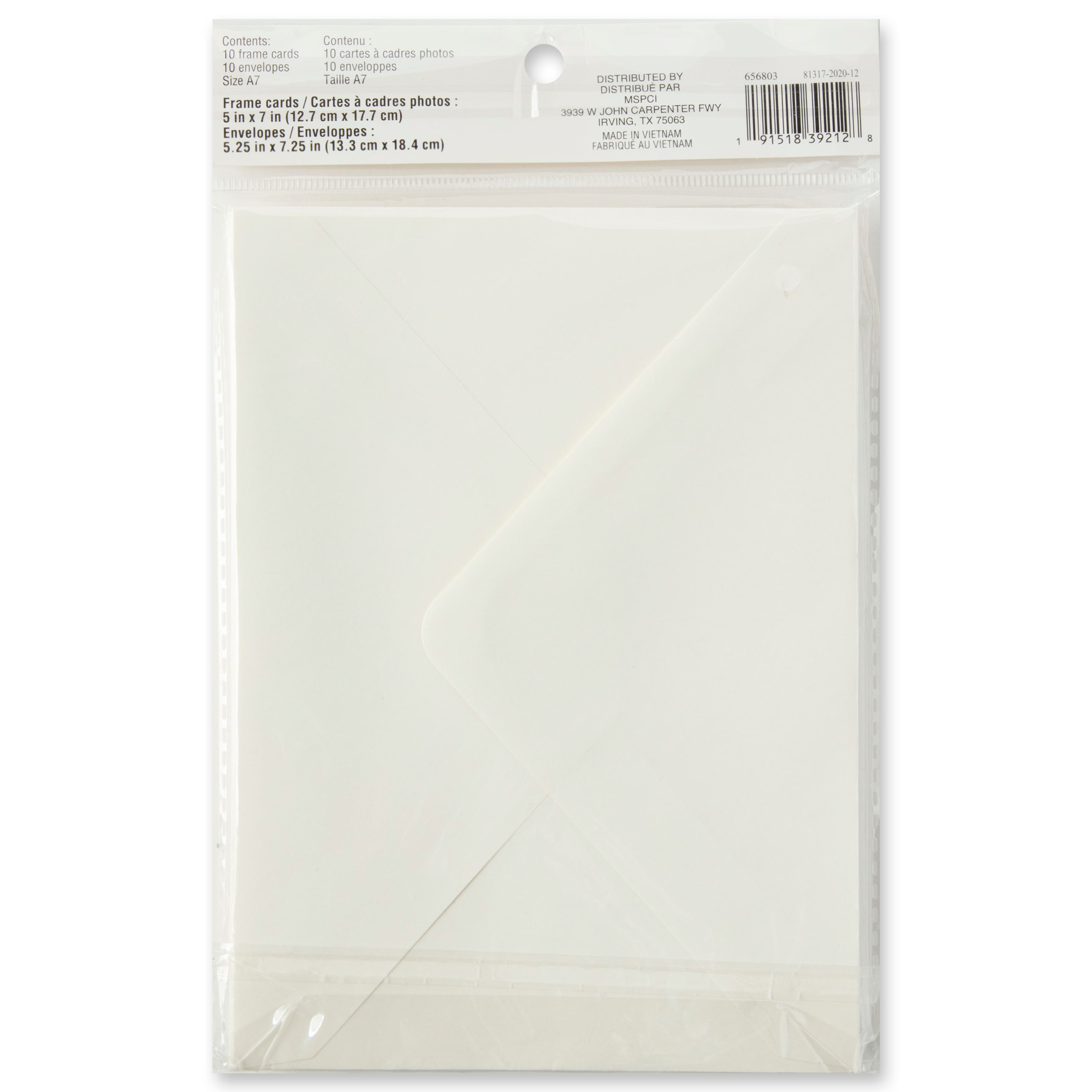 12 Packs: 10 ct. (120 total) 5" x 7" Ivory Frame Cards & Envelopes by Recollections™