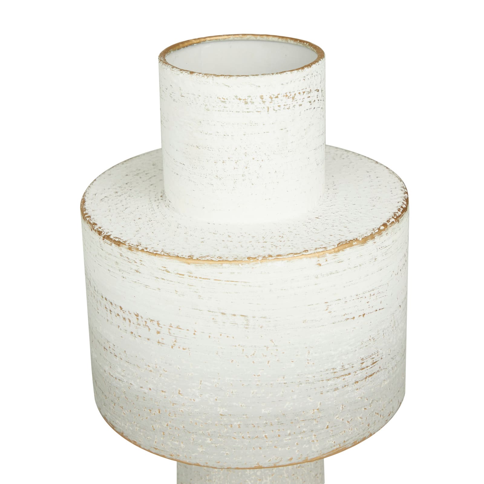 CosmoLiving by Cosmopolitan White Abstract Modern Metal Vase Set