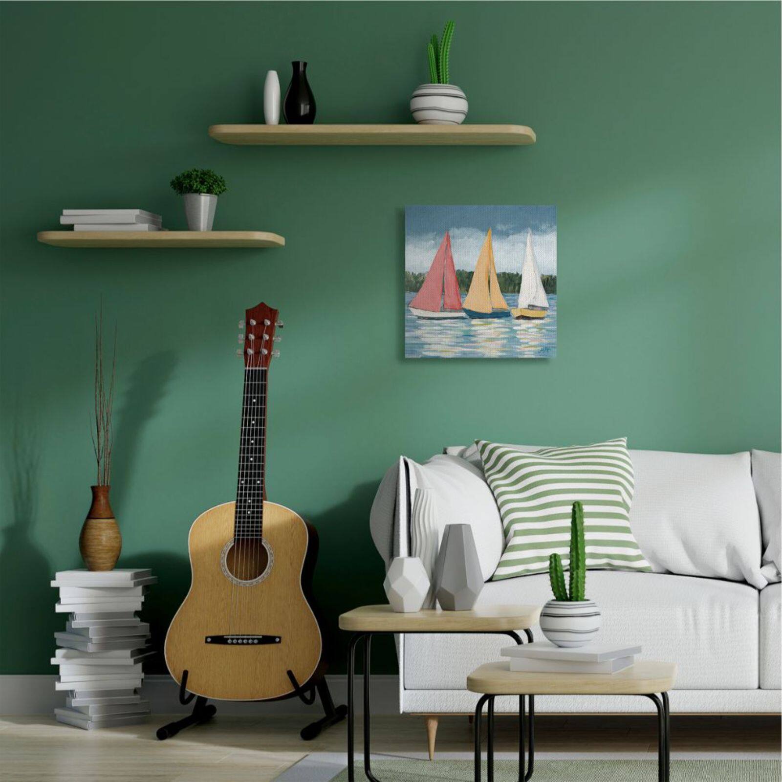 Stupell Industries Sailboats Canvas Wall Art