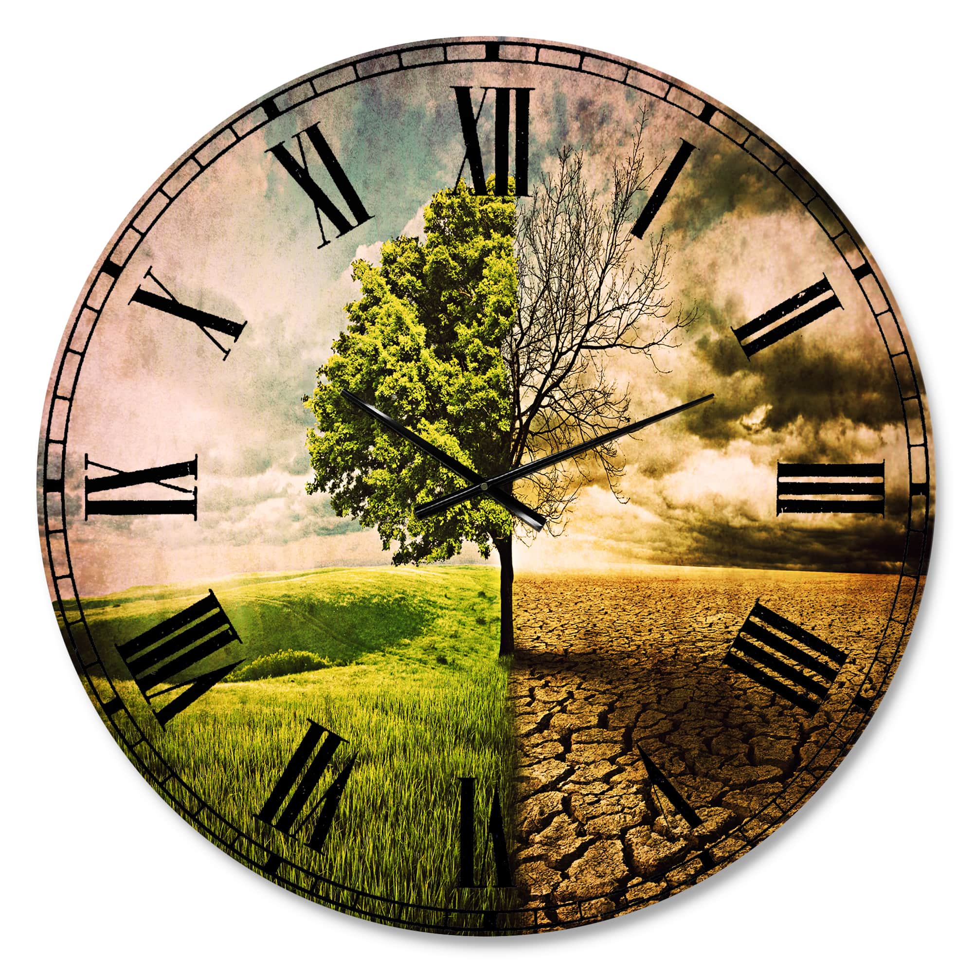 Designart Global Warming Traditional Wall Clock