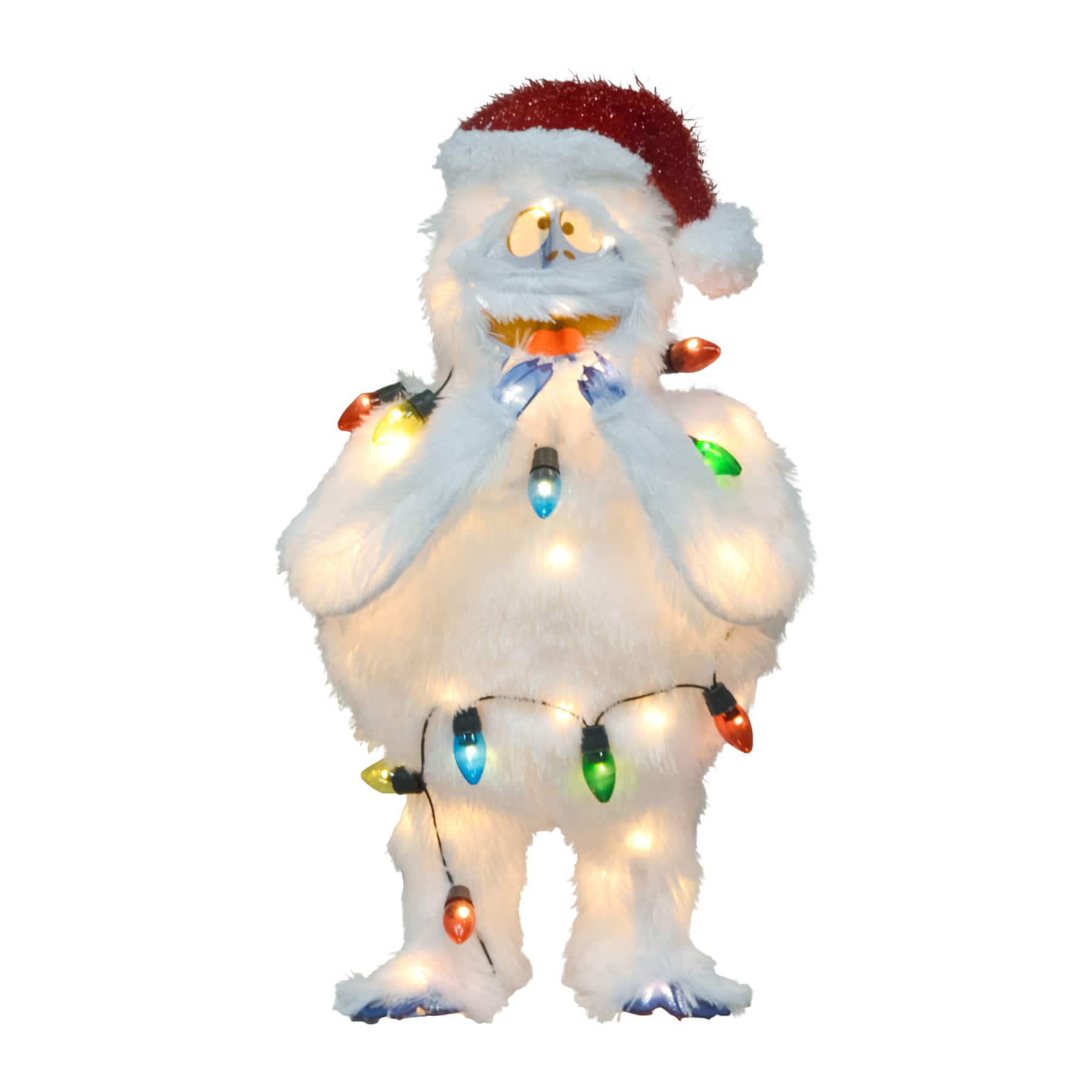ProductWorks Rudolph 2ft. 3D Bumble with Light Strand Yard Art