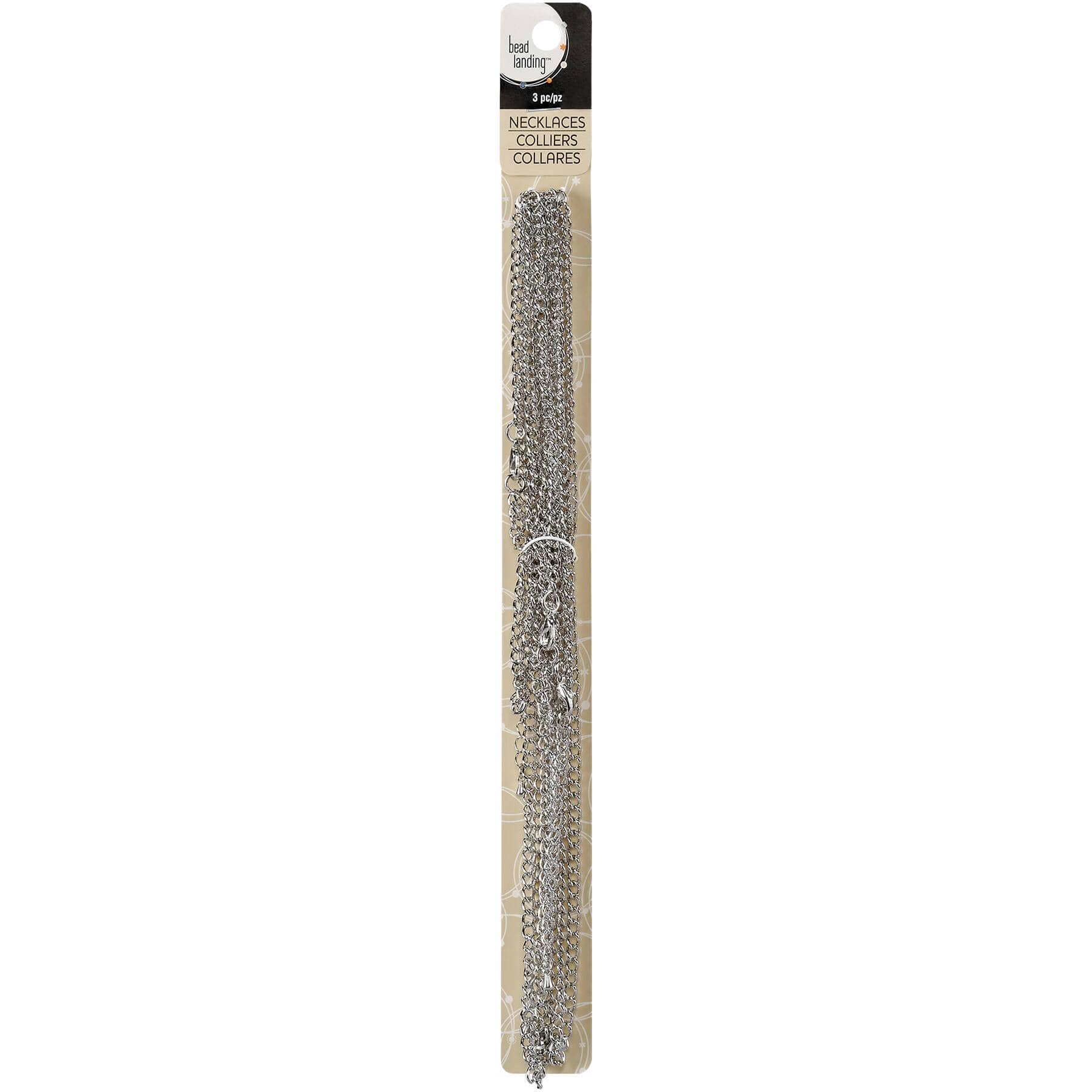 Rhodium Curb Chain Necklaces By Bead Landing™