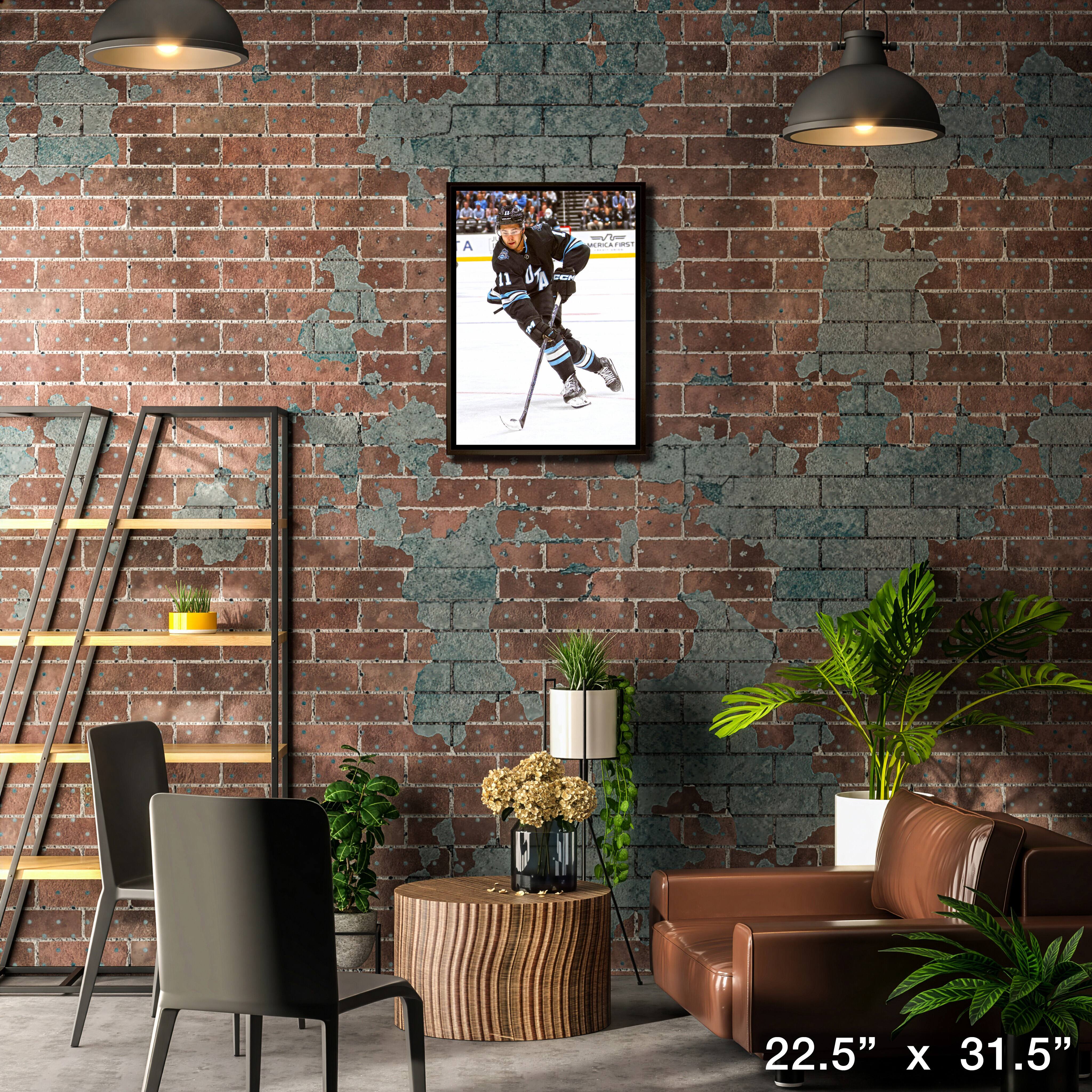 Dylan Guenther 20" x 29" Framed Canvas Utah Mammoth 22.5" x 31.5"