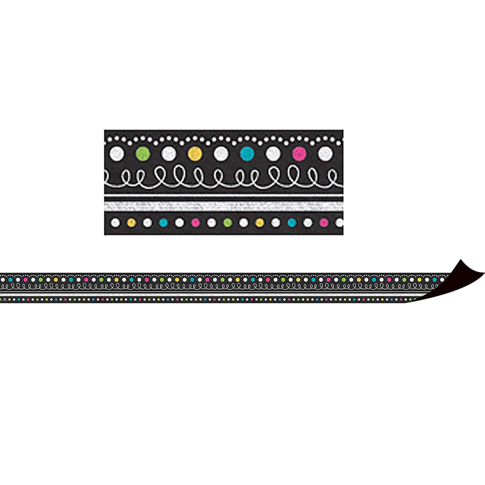 Teacher Created Resources Chalkboard Brights Magnetic Borders, 24ft.