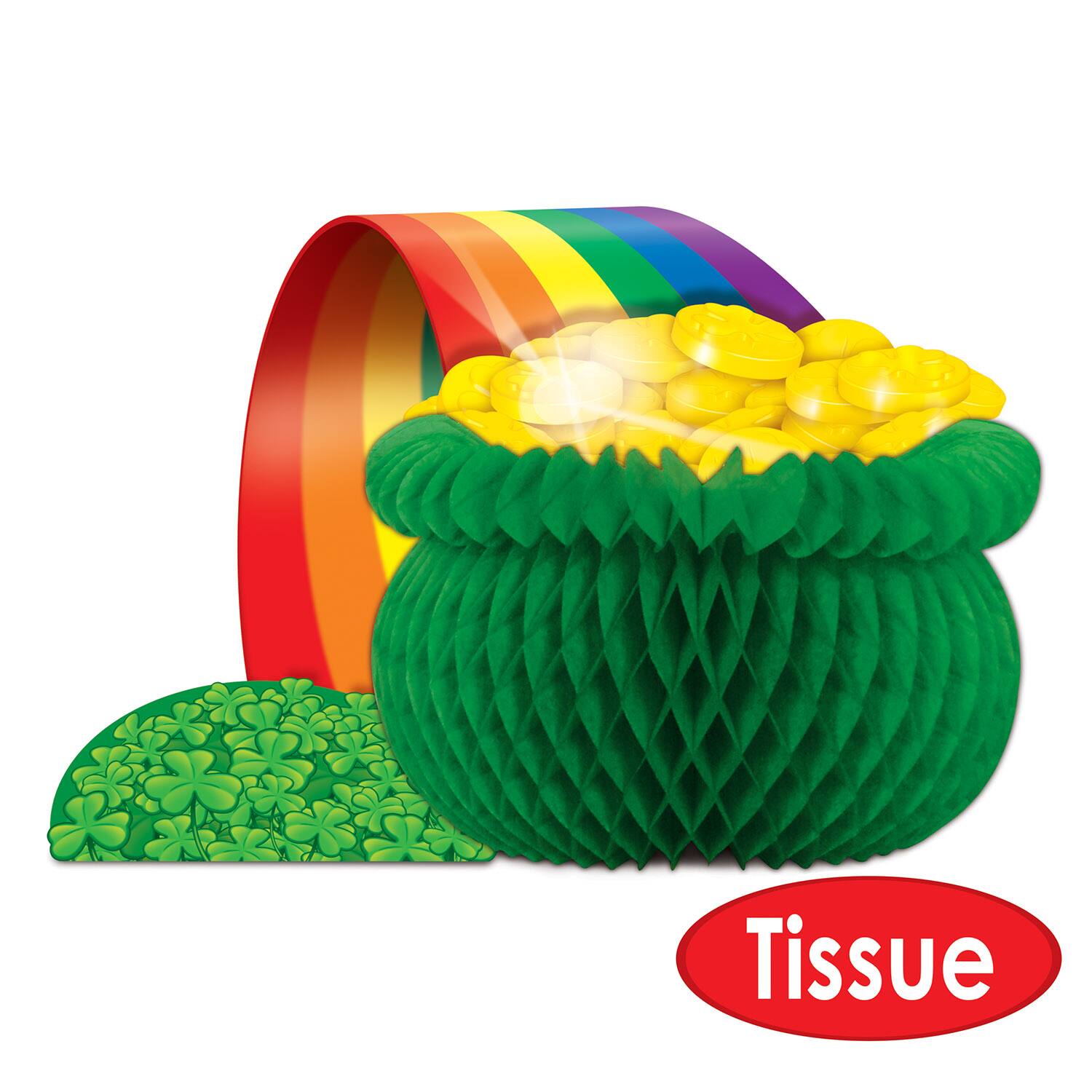 Beistle 7.5" x 11" Green Pot O' Gold Centerpieces, 2ct.