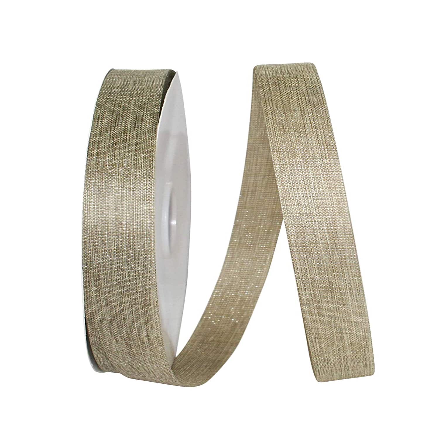 Reliant 1.375" x 100yd. Linen Natural Sparkle Supreme Ribbon