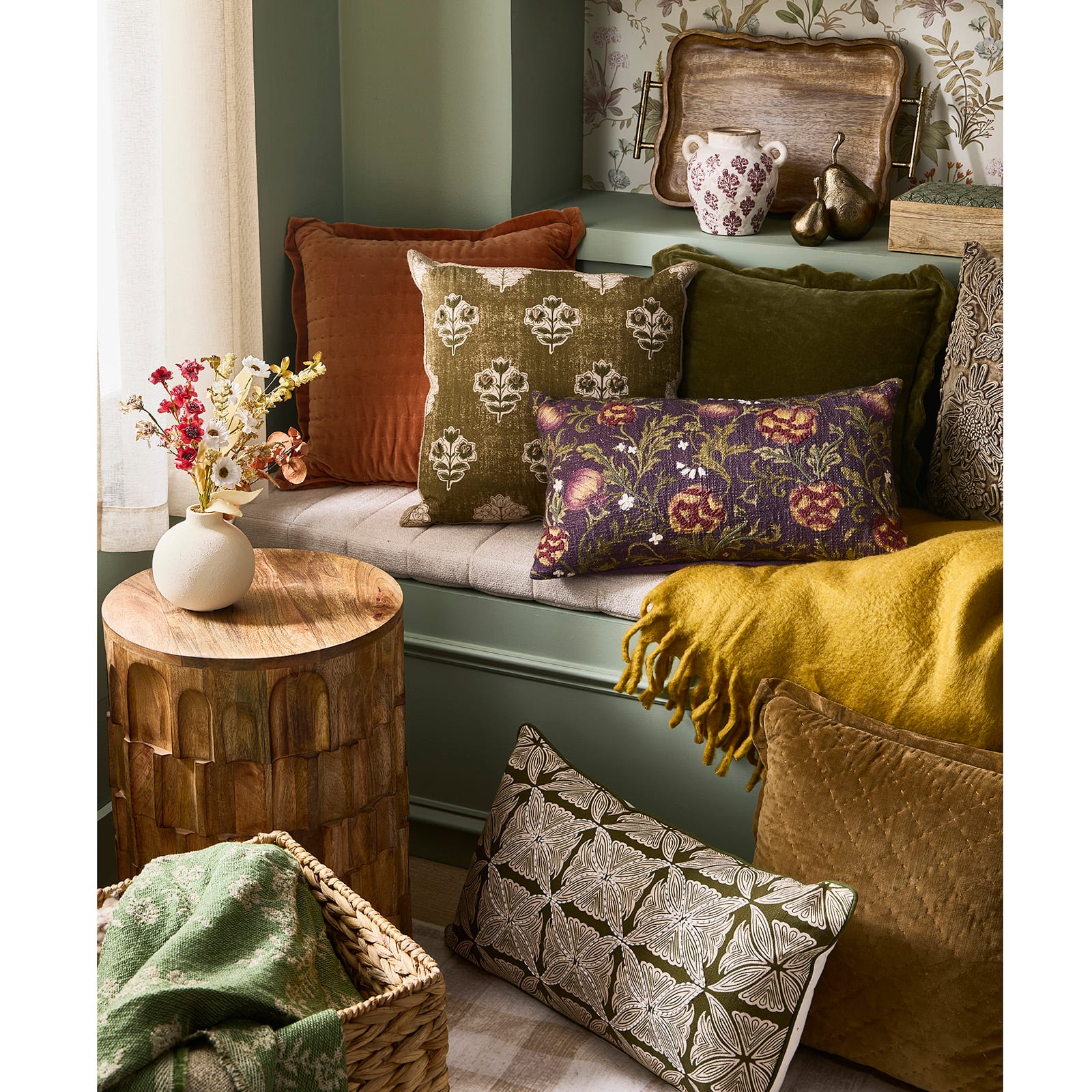 22" Mango Wood Stool by Ashland®