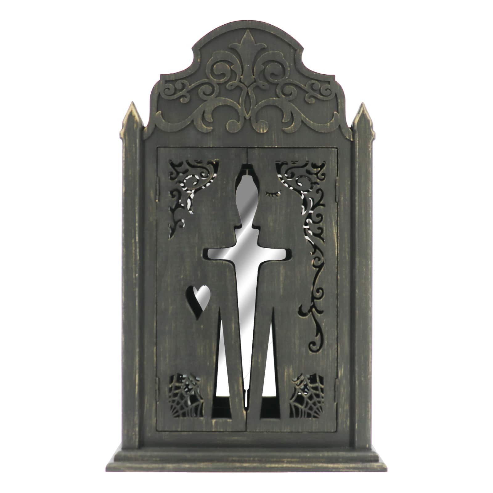 18" Distressed Black Sword Mirror Box Tabletop Décor by Ashland®