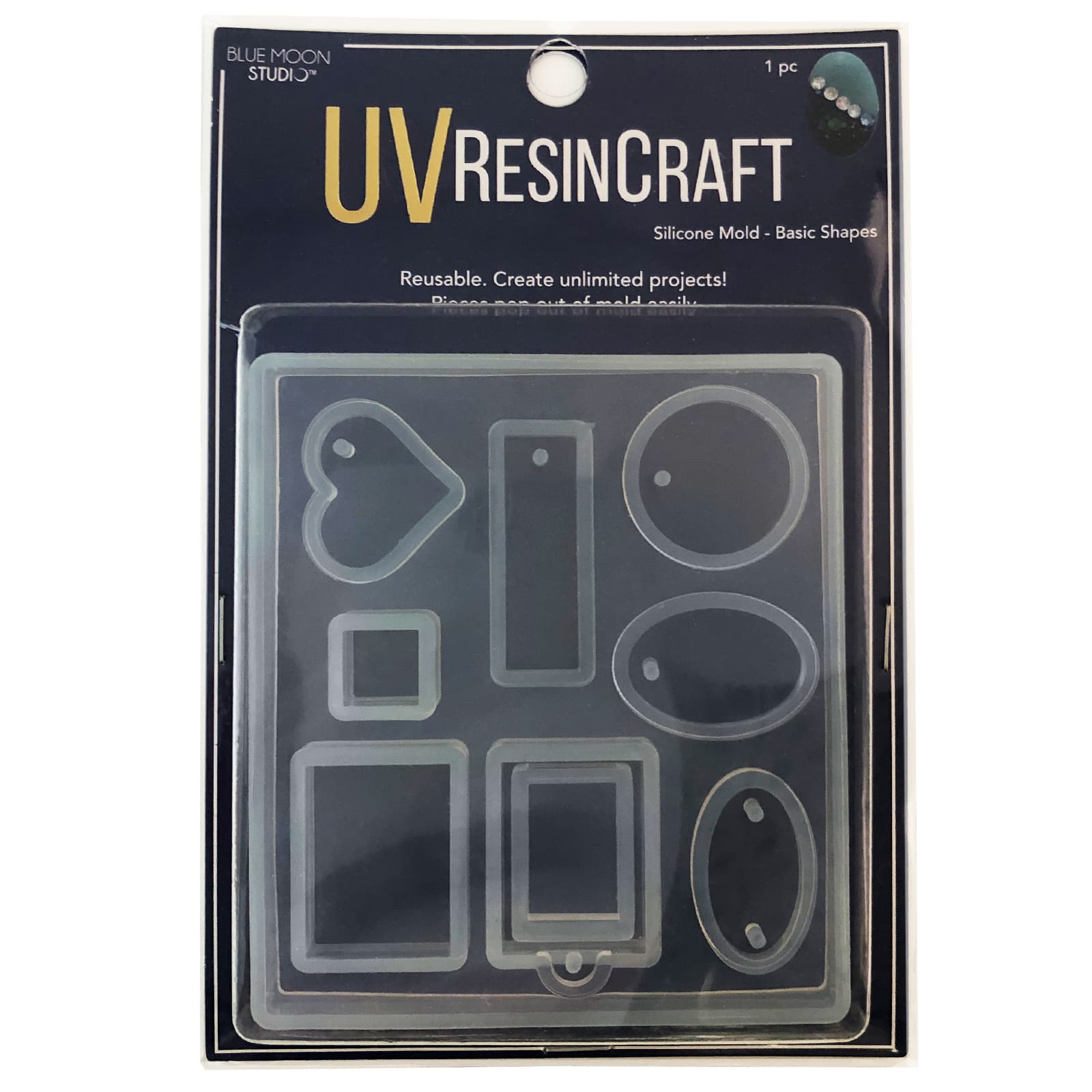 Blue Moon Studio™ UV Resin Craft Basic Shapes Flat Mould