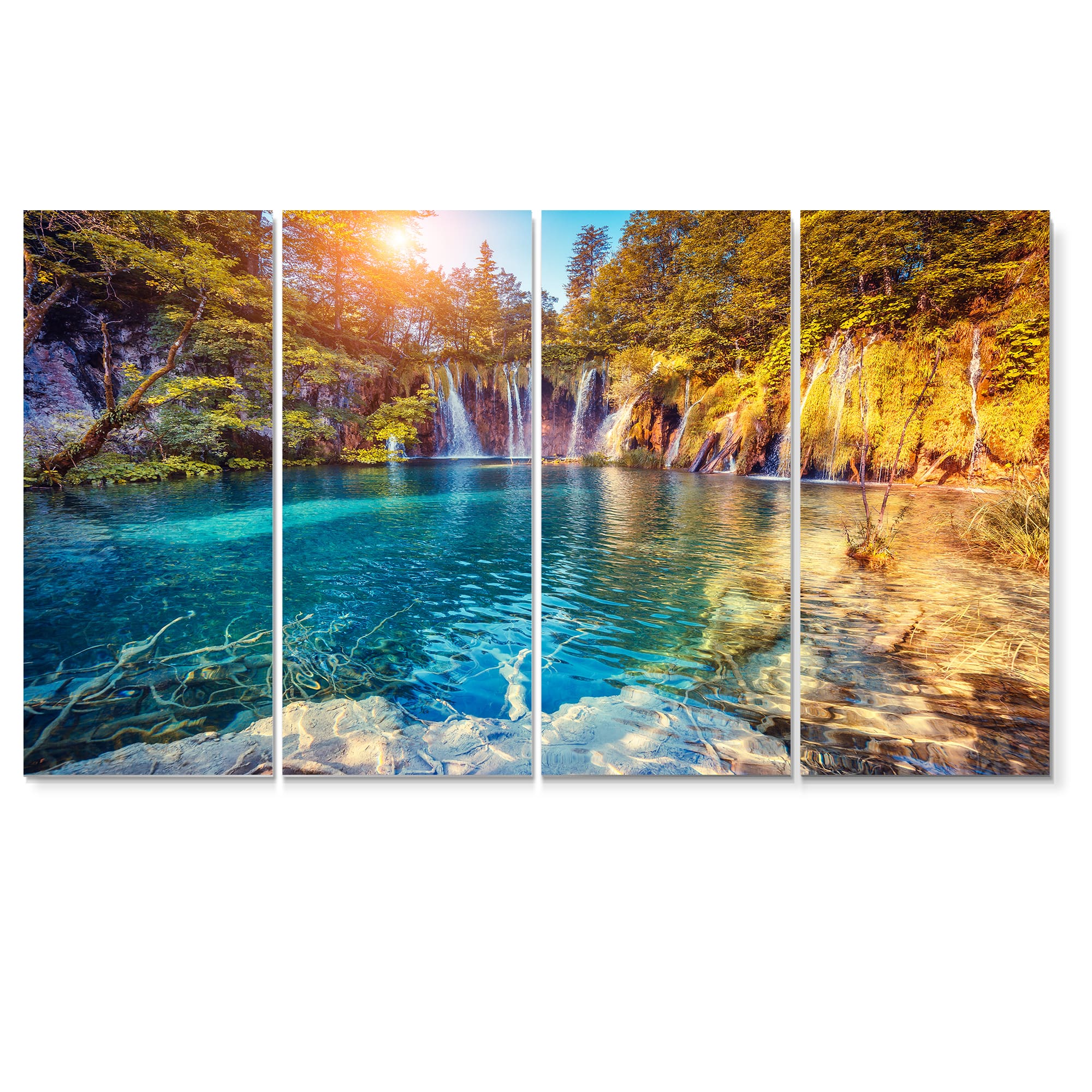 Designart - Turquoise Water and Sunny Beams