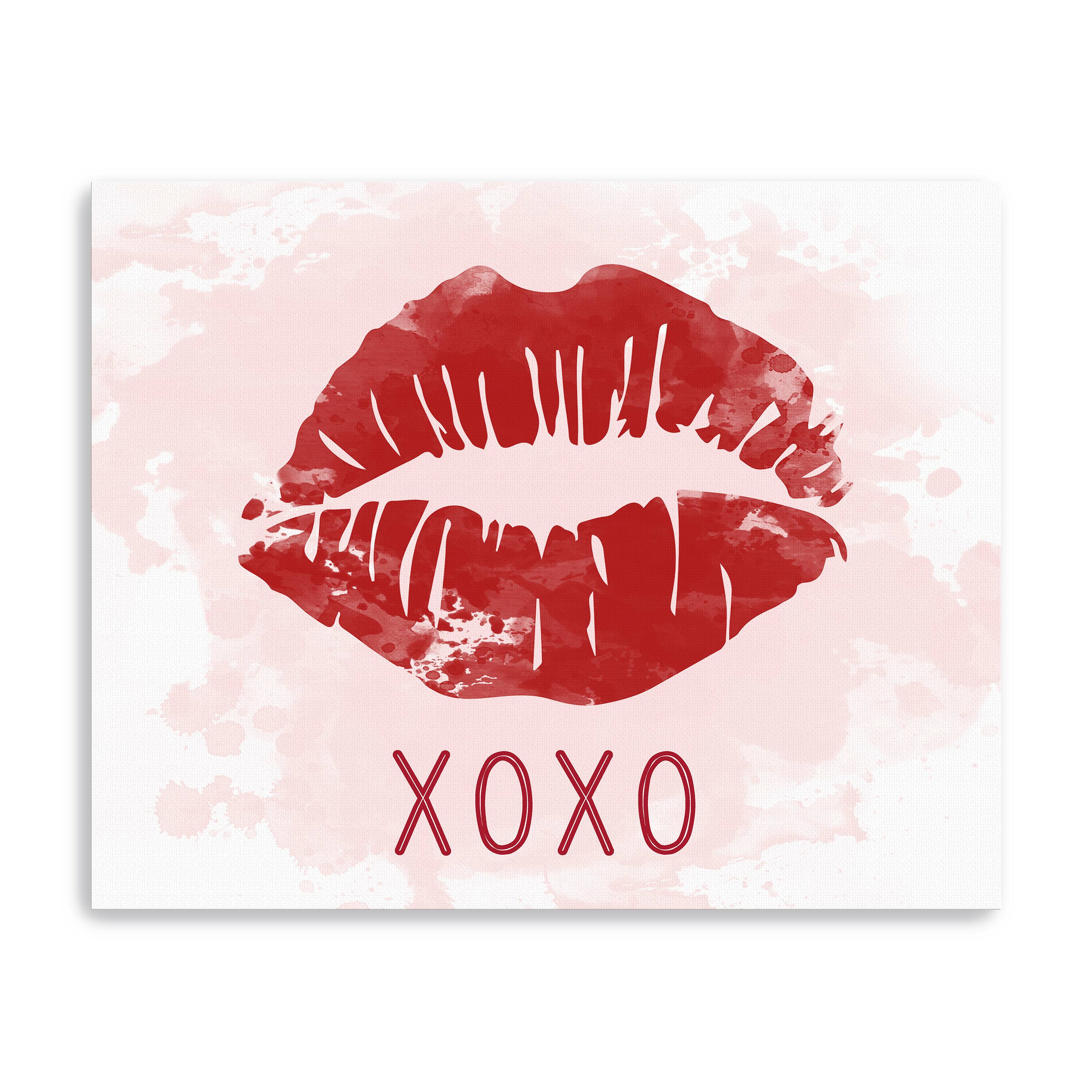 XOXO Lips Canvas Giclee