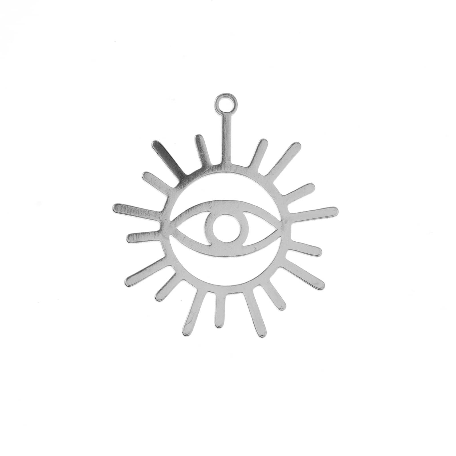 John Bead Silver Eye in Sun Pendants, 3ct.