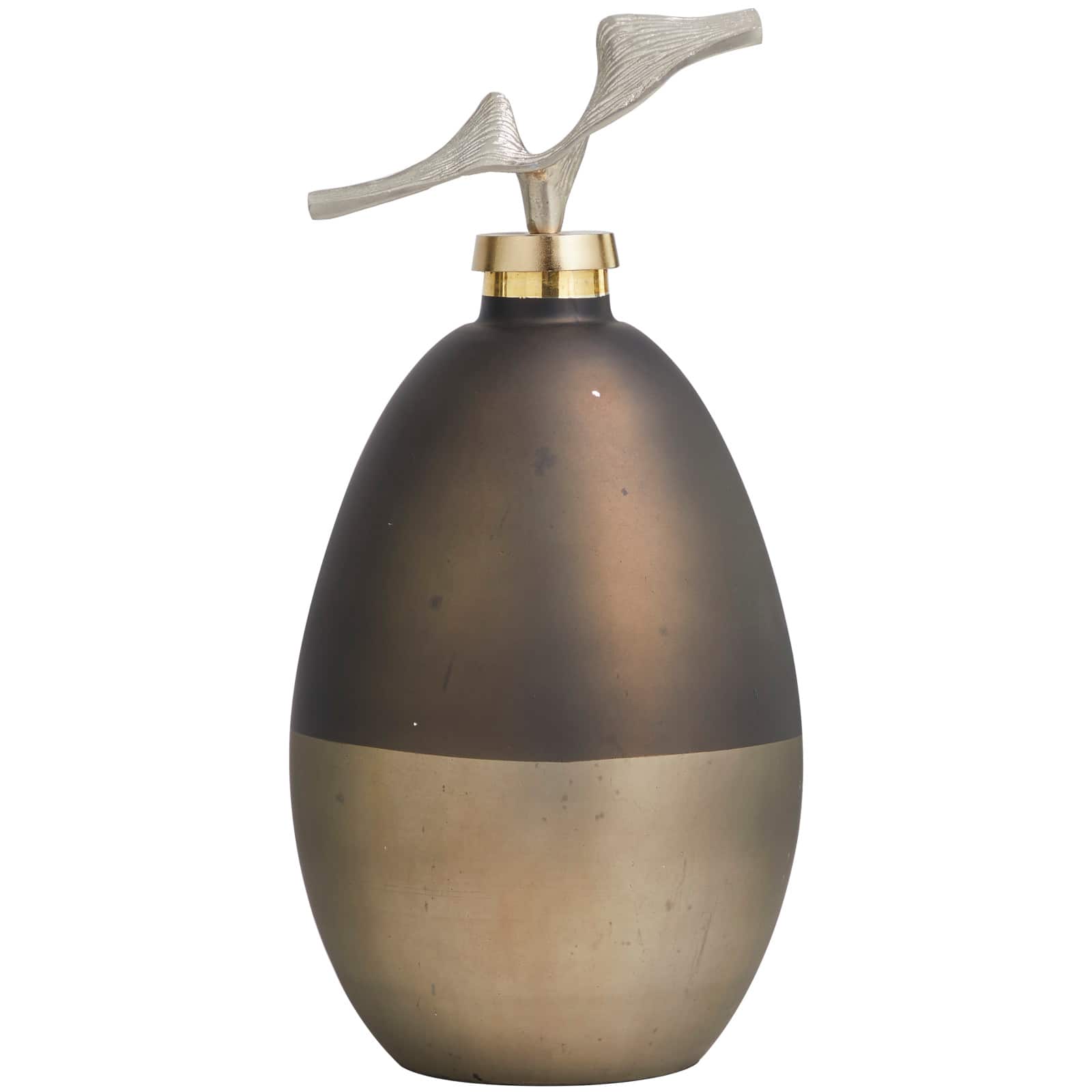 Bronze Glass Colorblock Abstract Decorative Jar