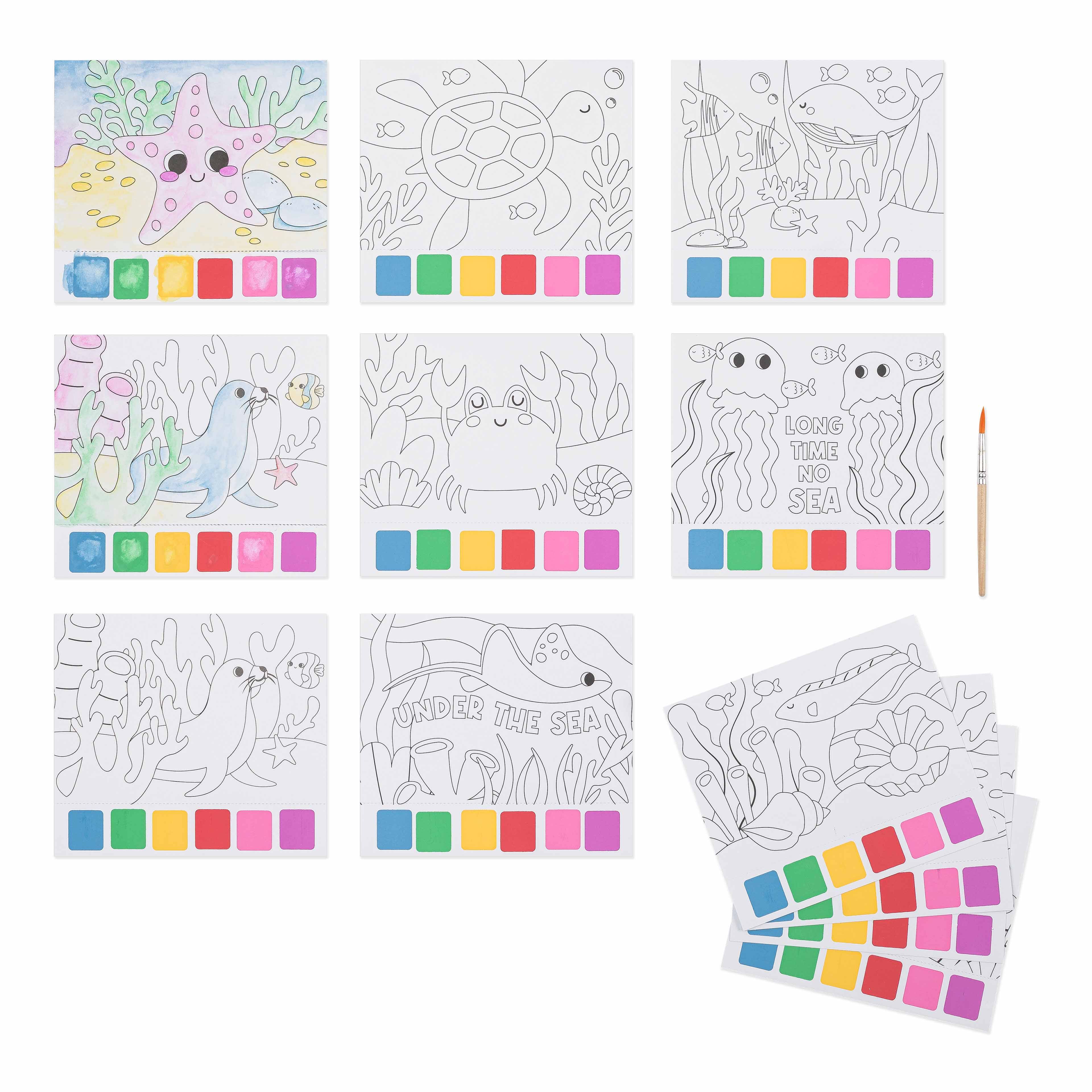 Little Yellow Bicycle® Sea Life Watercolour Postcard Kit