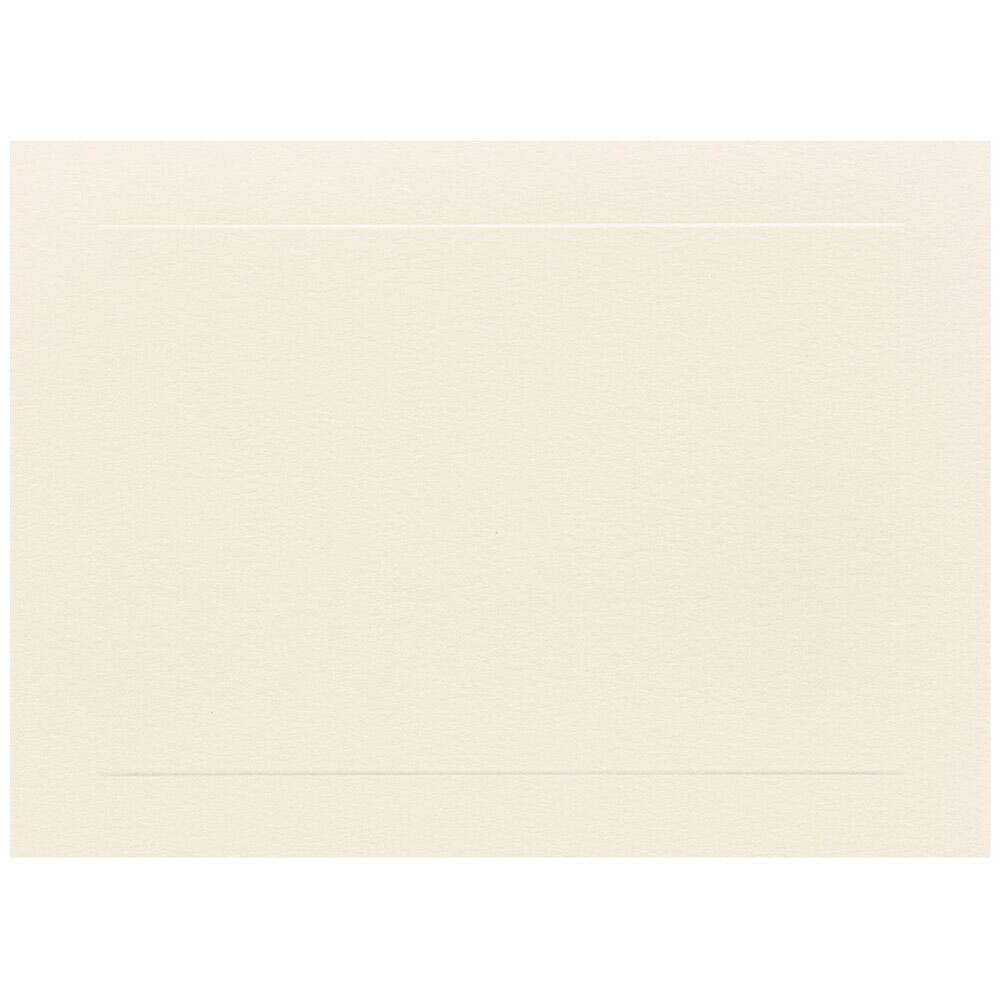 JAM Paper 5" x 6" Ivory Panel Blank Flat Note Cards