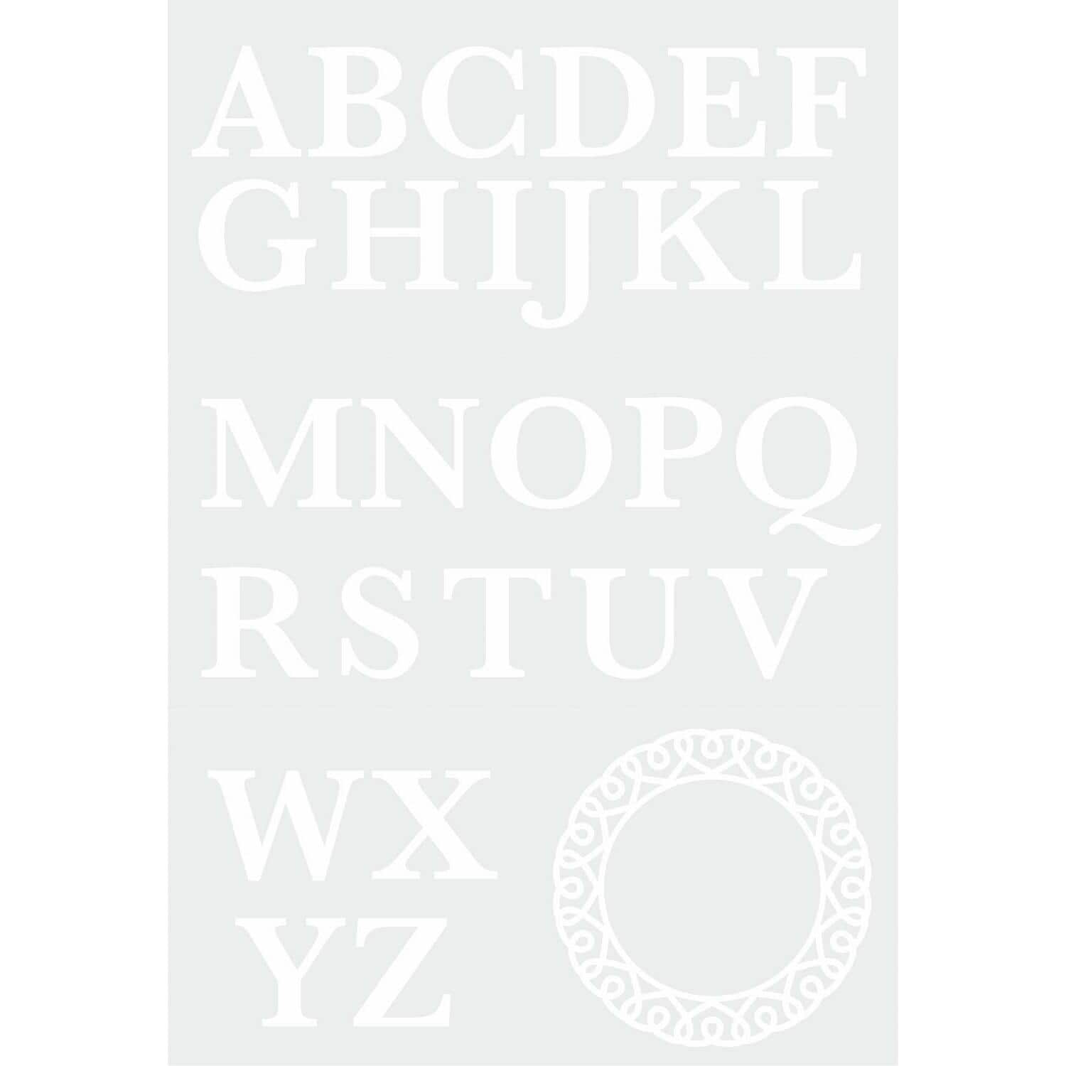 RoomMates White Serif Monogram Peel & Stick Giant Decals