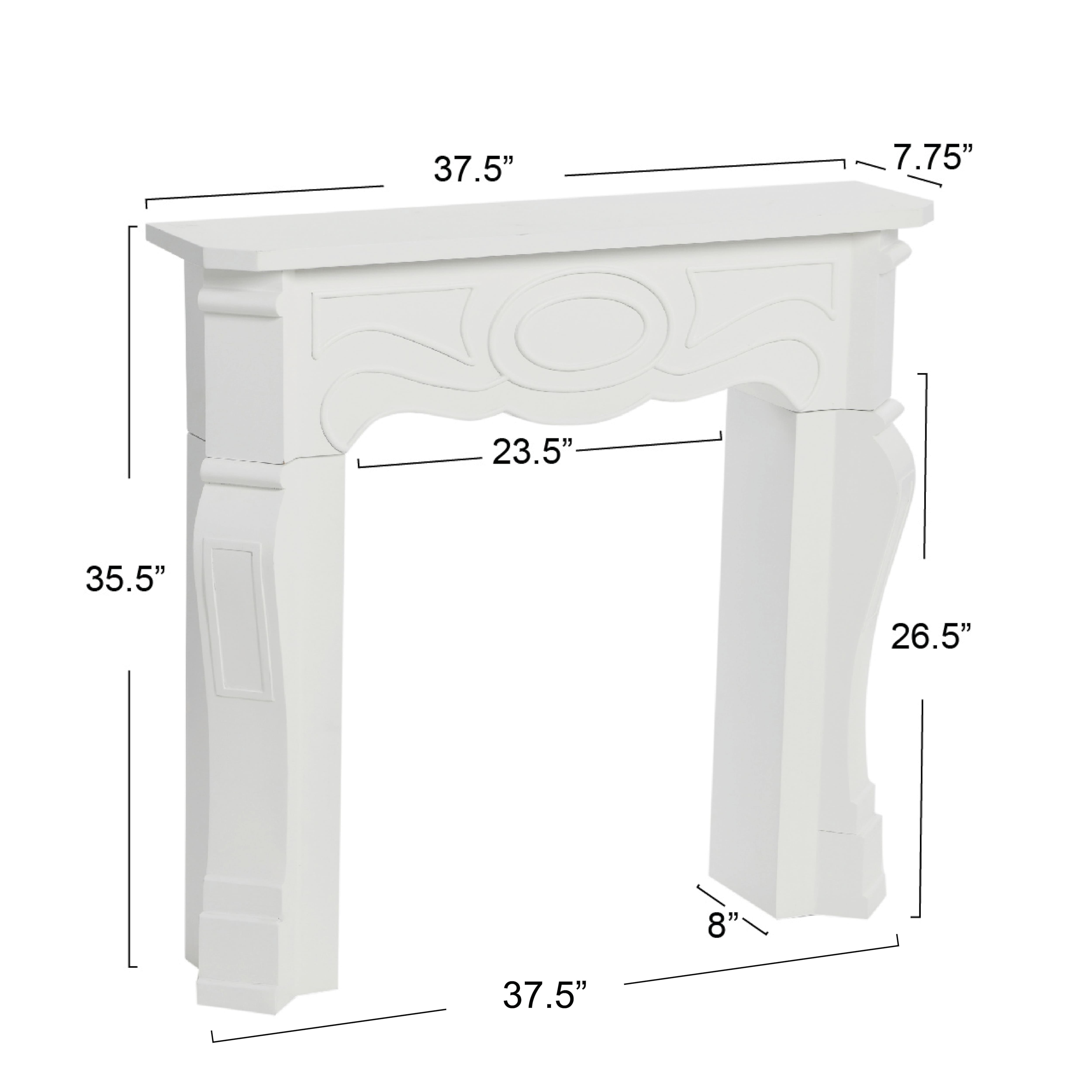 Hello Honey® 3ft. Decorative Victorian Fireplace Mantel