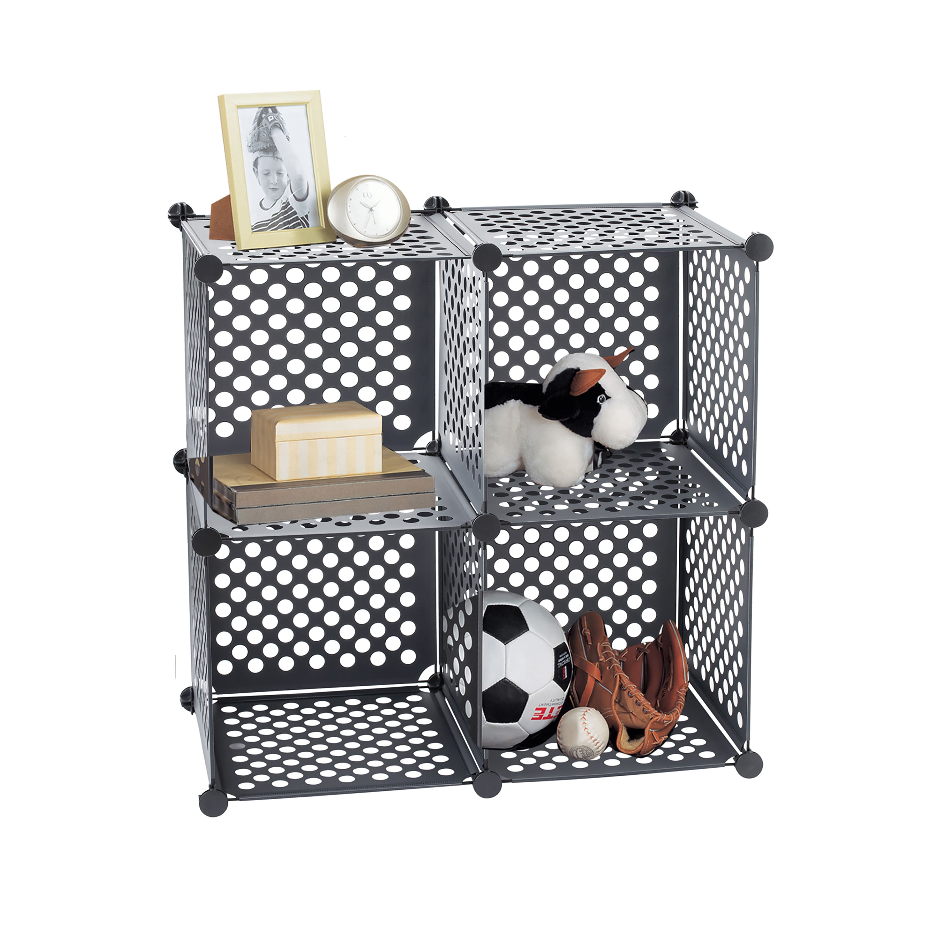 Organize It All Black Stacking Cubes, 4ct.