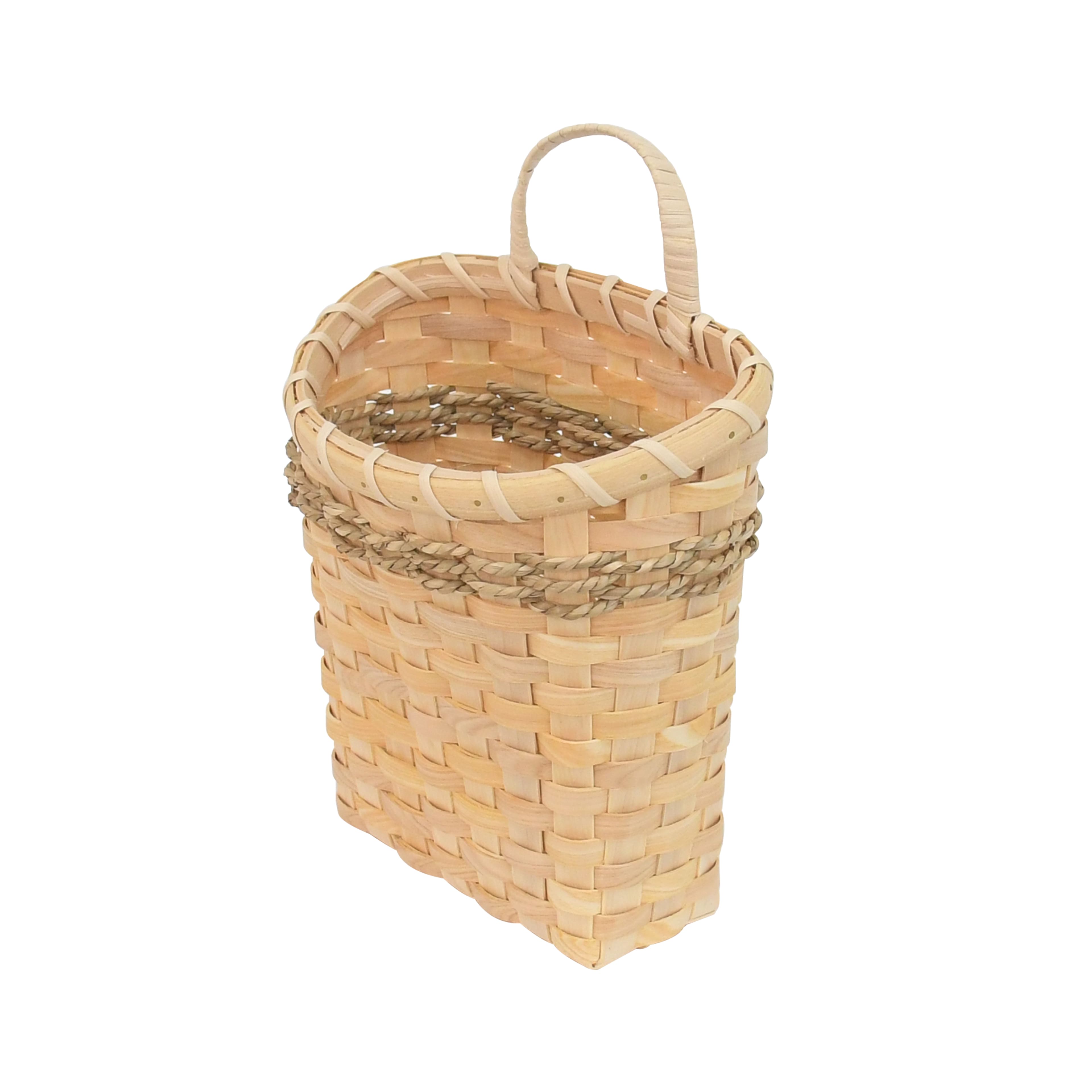 Woven Hanging Wall Basket with Twisted Seagrass Accent by Ashland