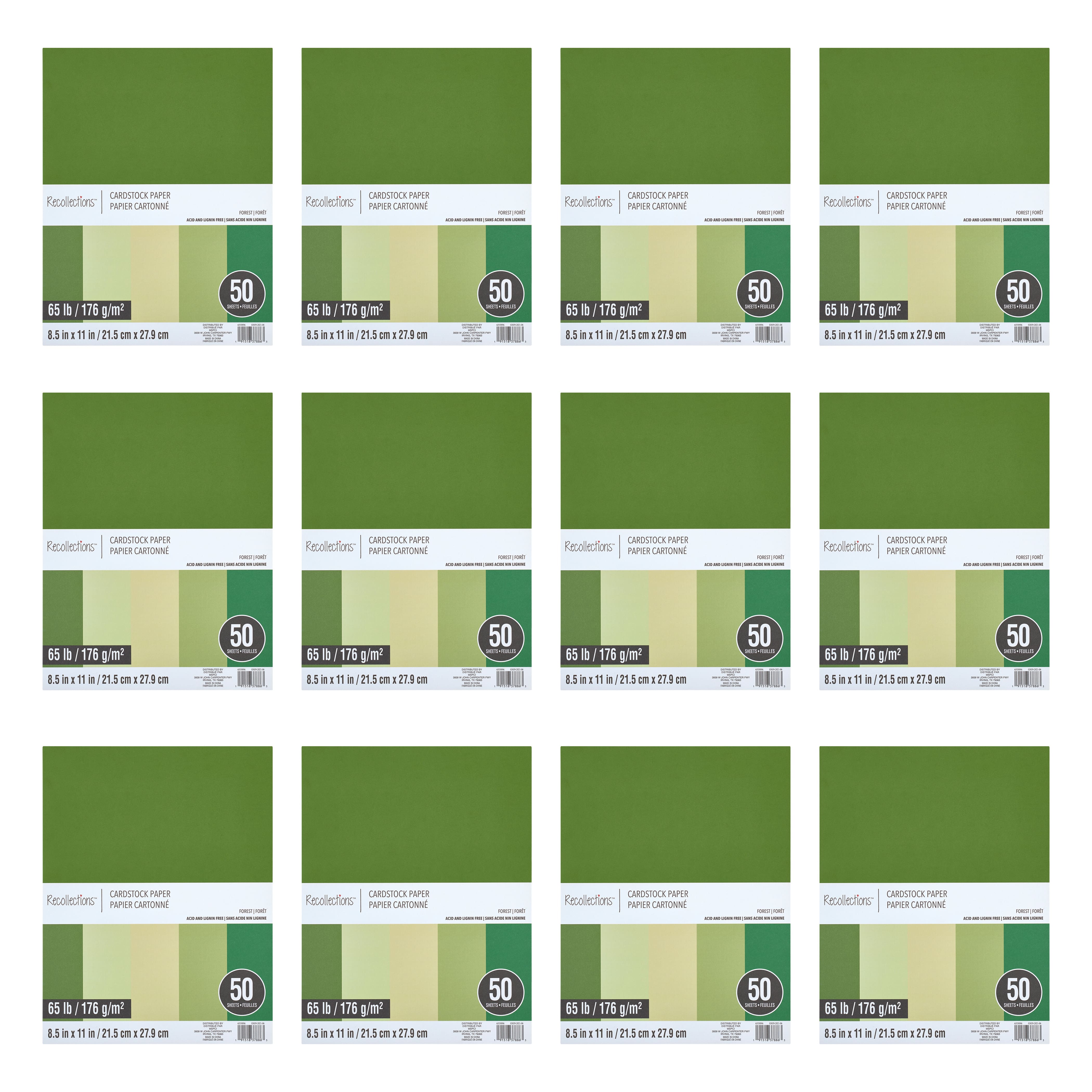 12 Pack: Forest Cardstock Paper Pad by Recollections™, 8.5" x 11"