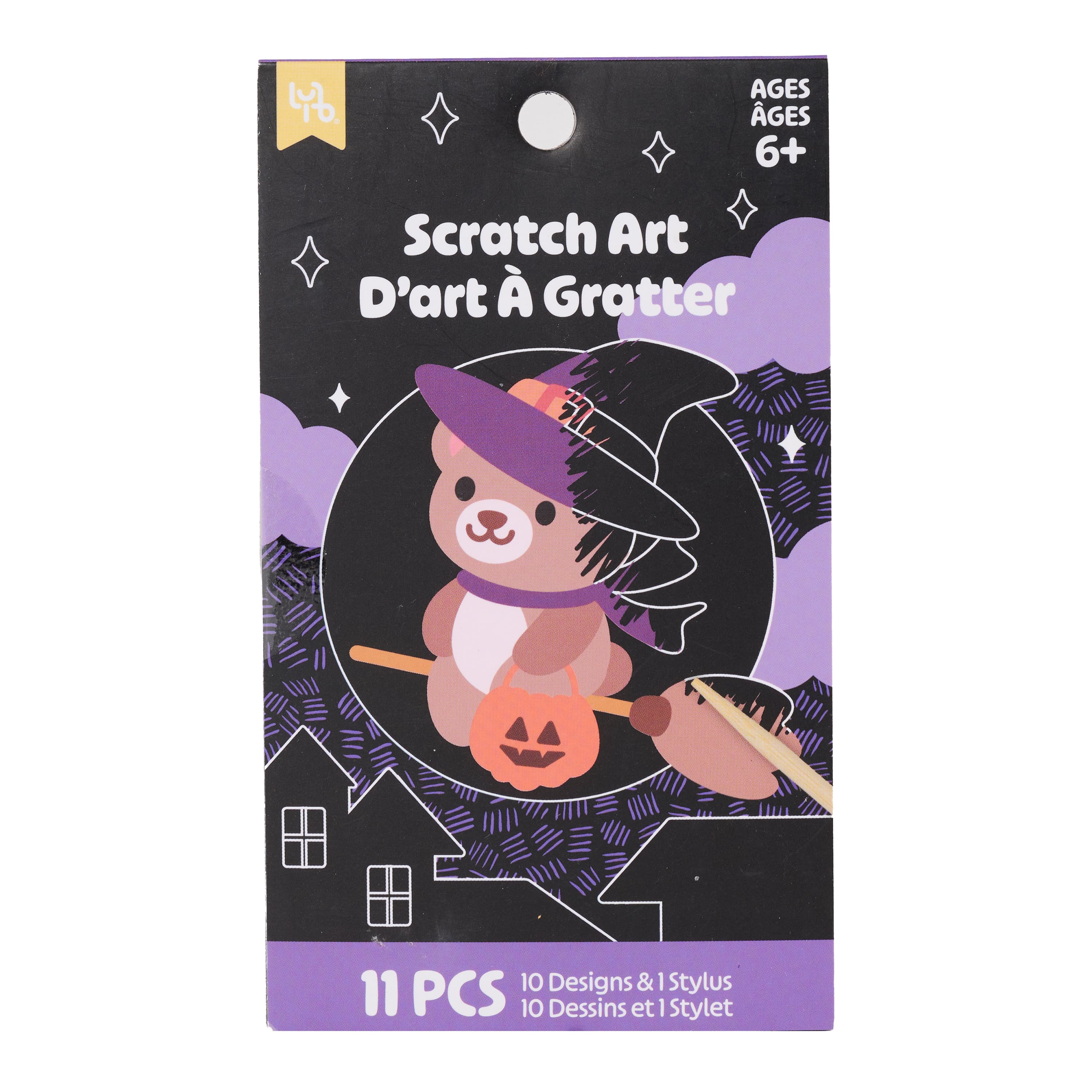 Halloween Mini Bear Witch Scratch Art Pad by Little Yellow Bicycle®