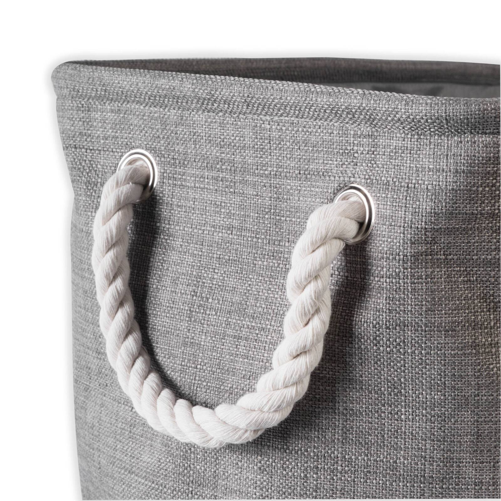 Small Gray Polyester Variegated Rectangle Bin