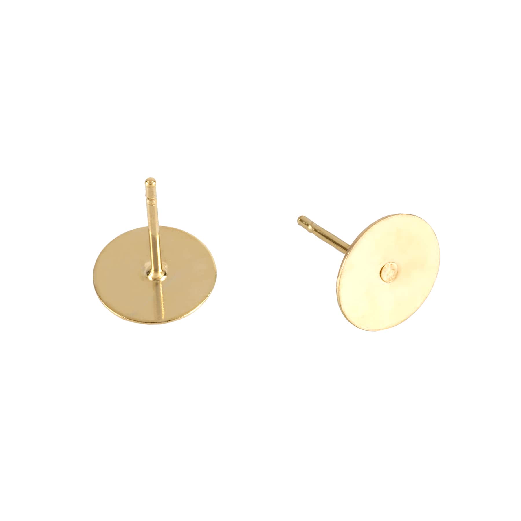 12 Pack: Gold Flat Earring Posts by Bead Landing™