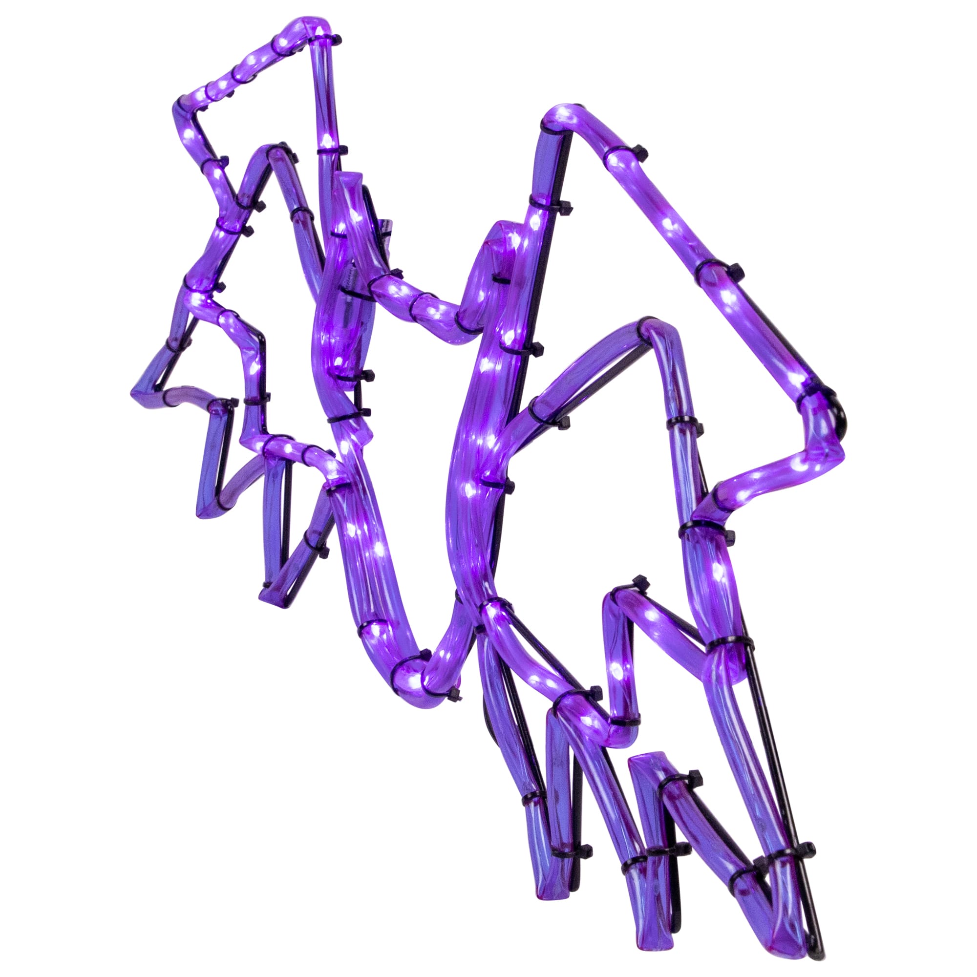 23.5" LED Purple Bat 4 Function Halloween Window Silhouette