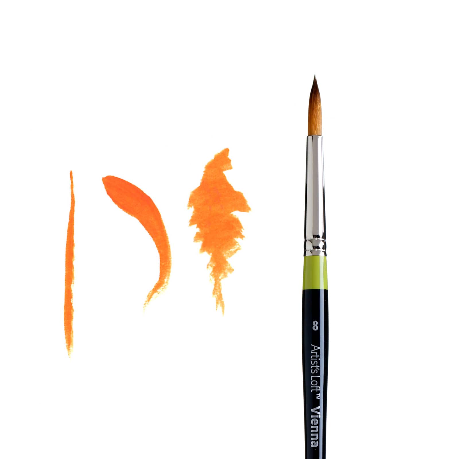 12 Pack: Vienna Golden Taklon Short Handle Round Brush by Artist's Loft™
