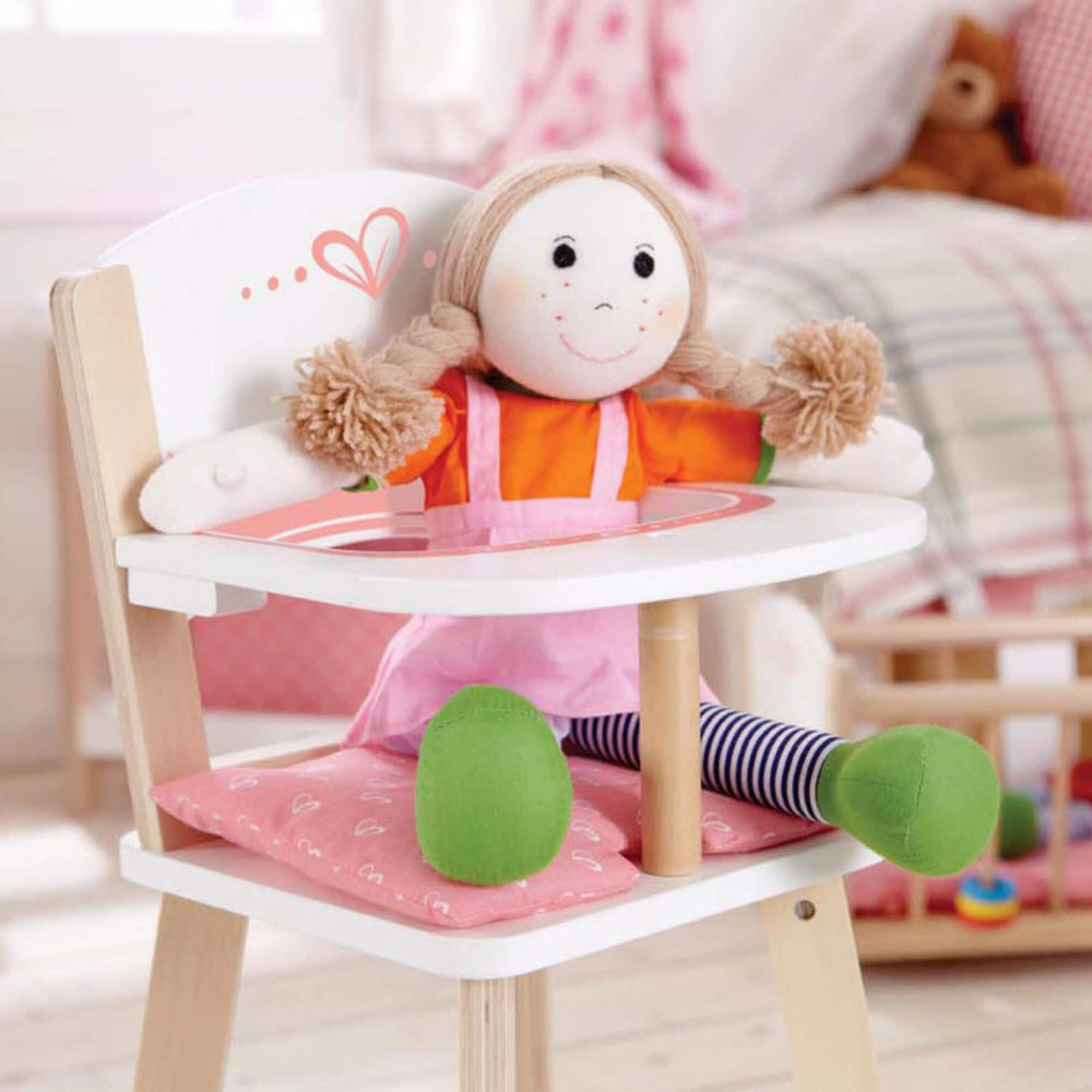 Hape Pink Heart Babydoll Highchair