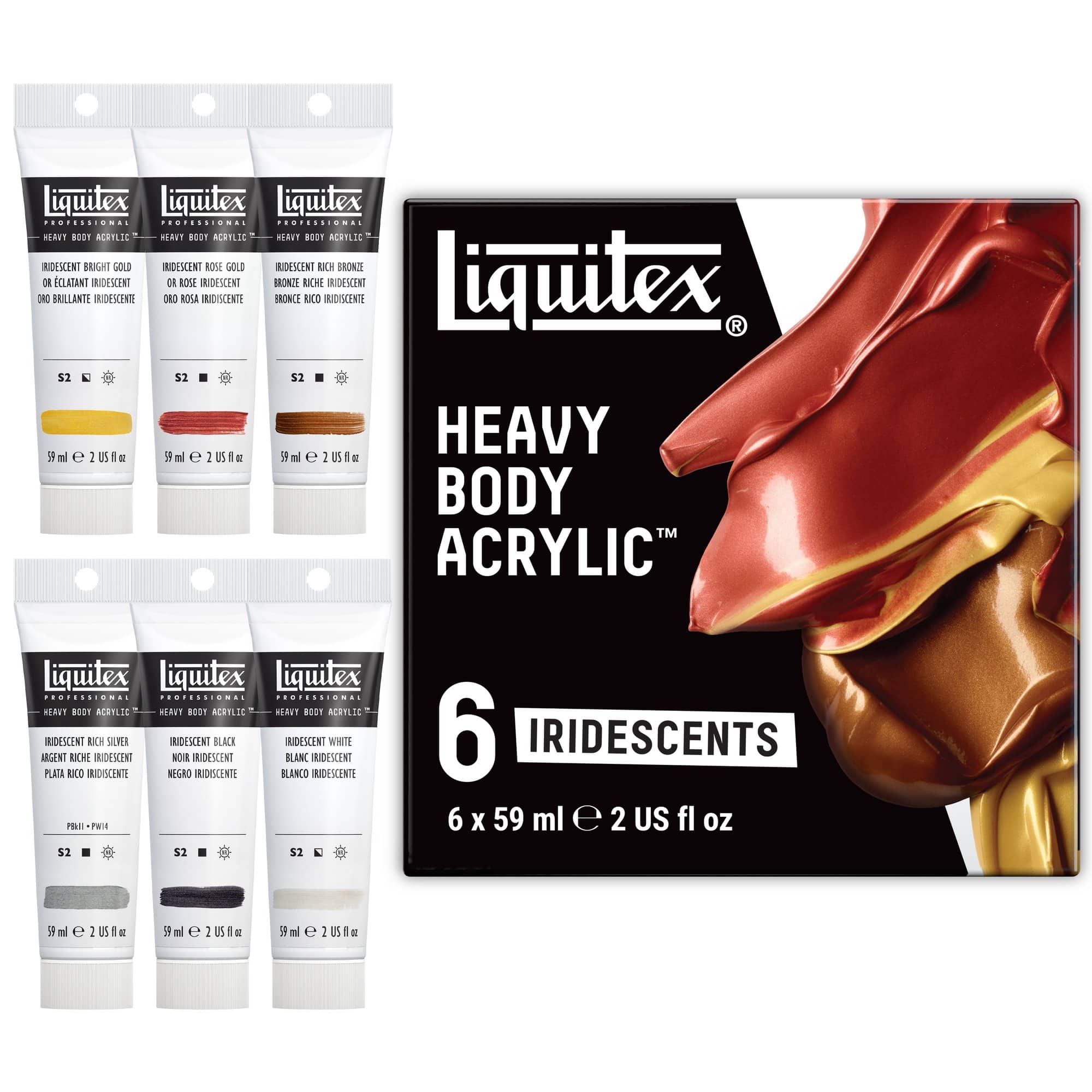 Liquitex® 6 Iridescents Heavy Body Acrylic Paint Set