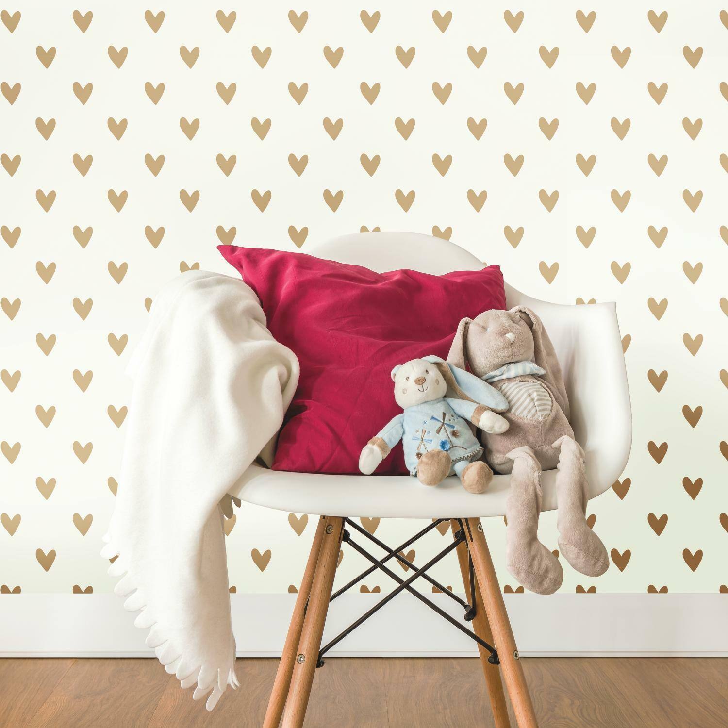 RoomMates Heart Spot Peel & Stick Wallpaper