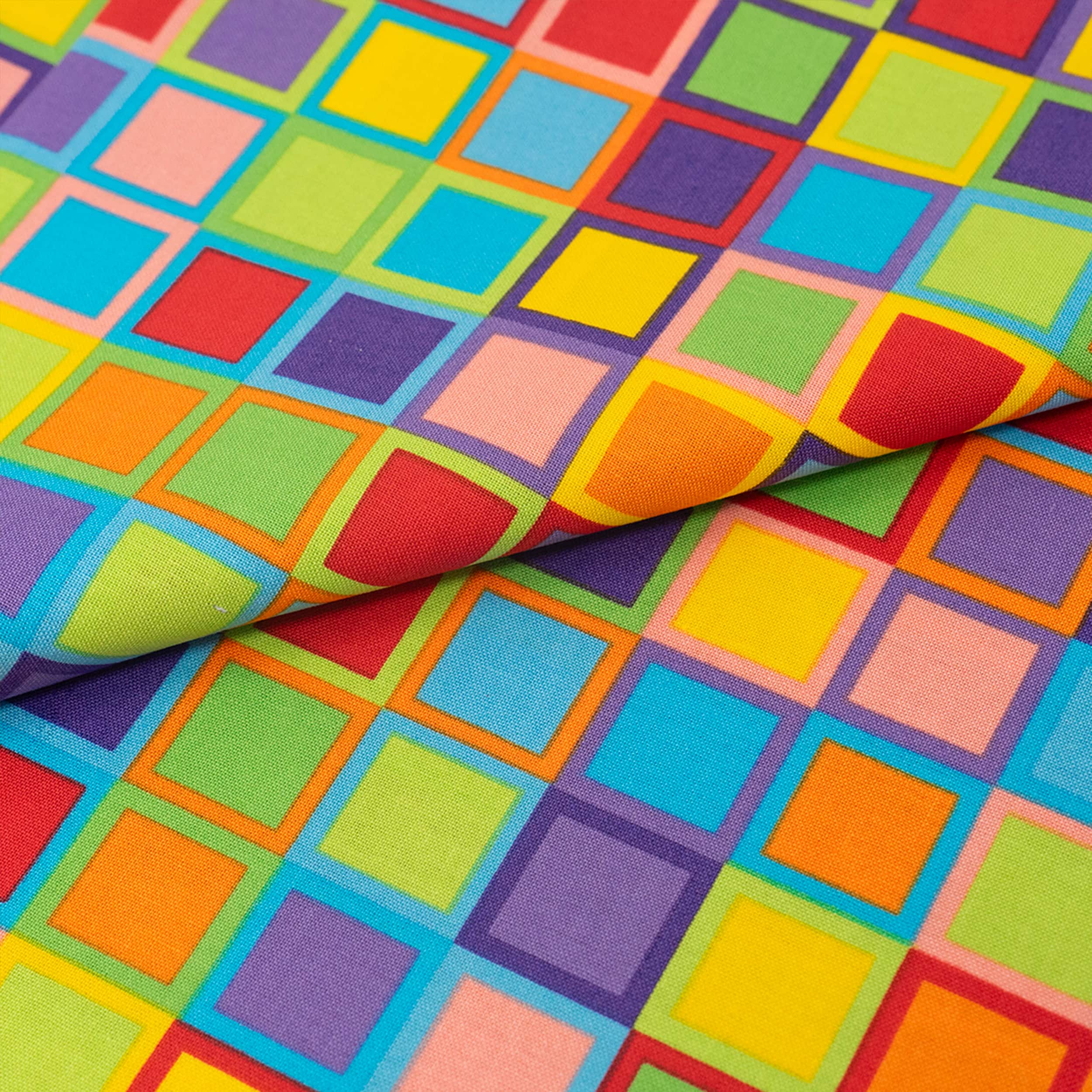 SINGER Rainbow Blocks Cotton Fabric