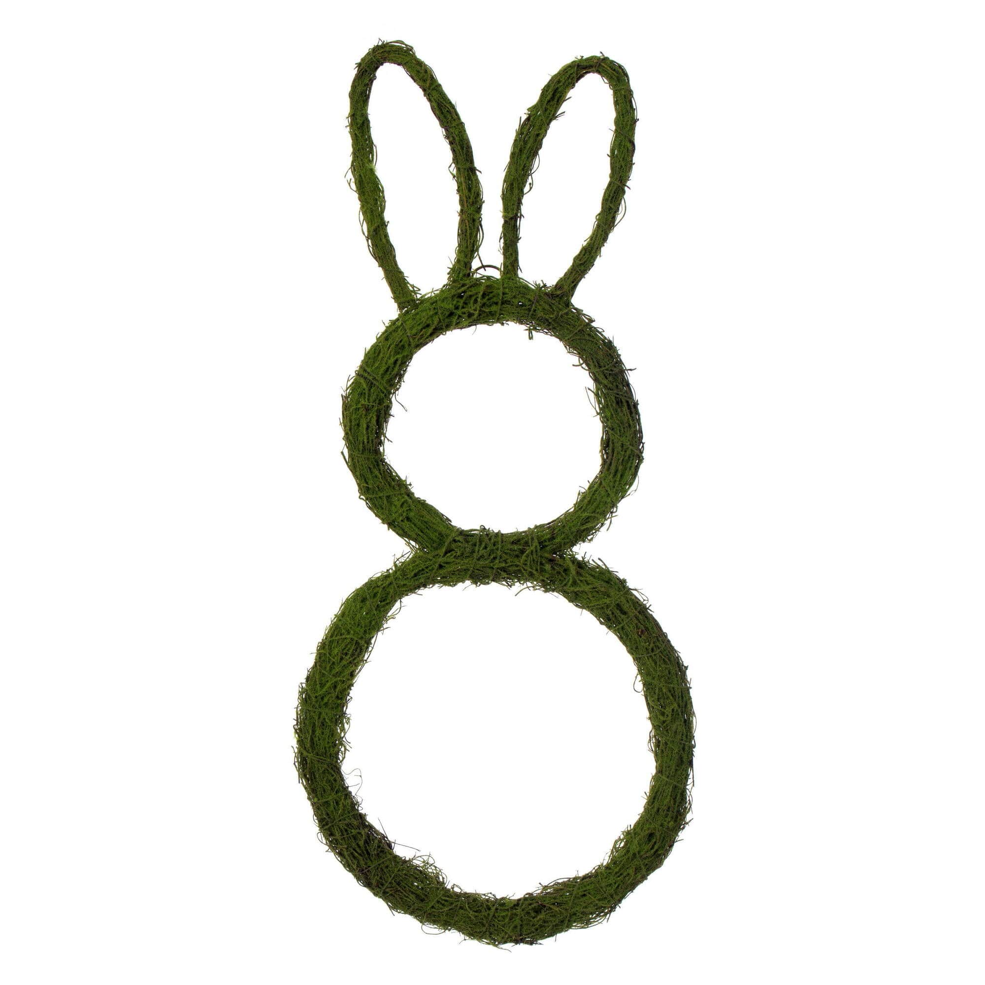 FPQ240126M 26 x 12 in. Bunny Outline Wreath - Brown & Green