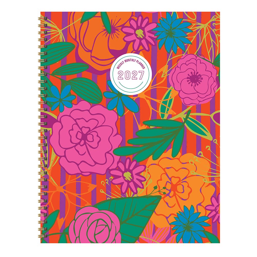 2027 Peonies Large Weekly Monthly Planner