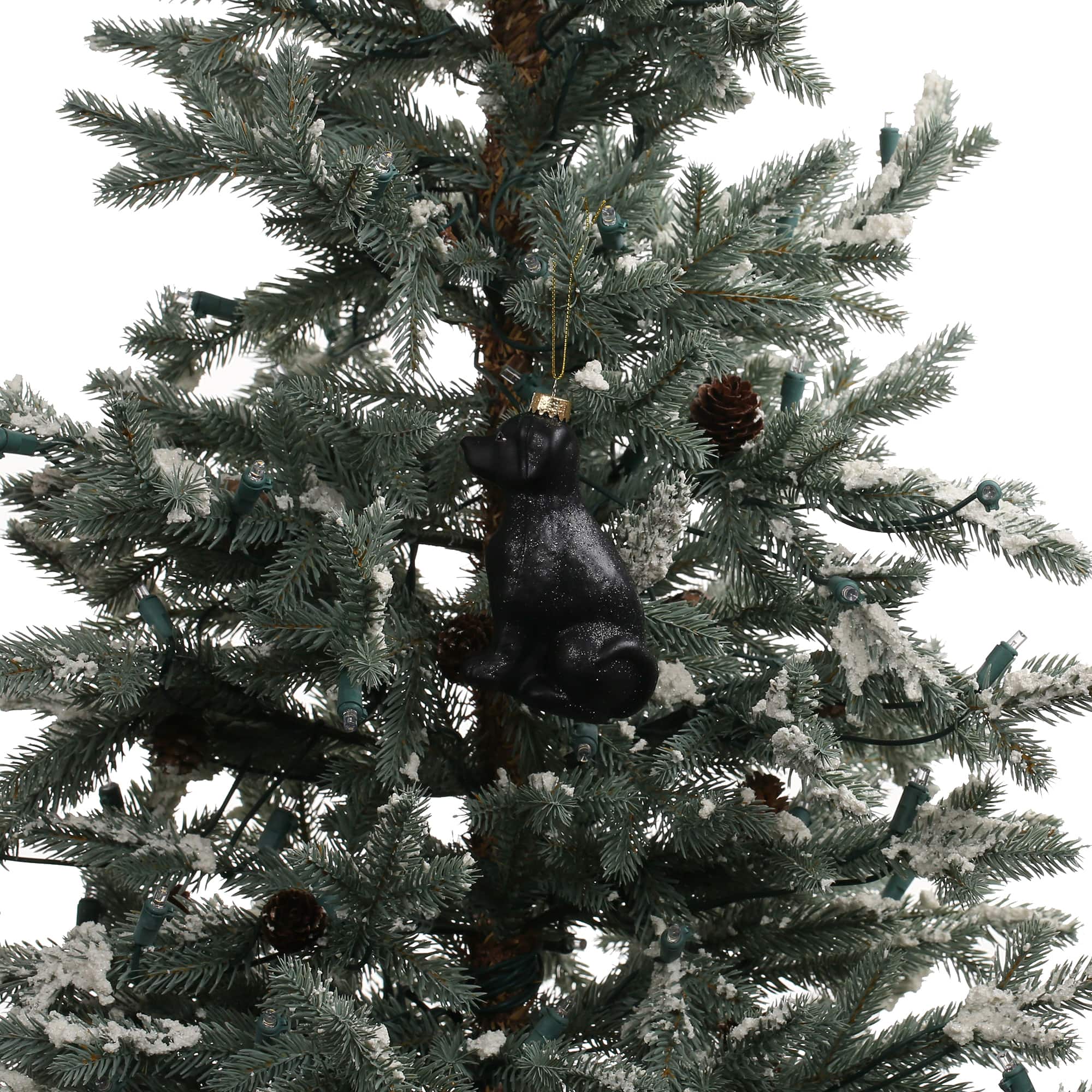 4.5" Black Lab Hand Painted Glass Ornament by Ashland®