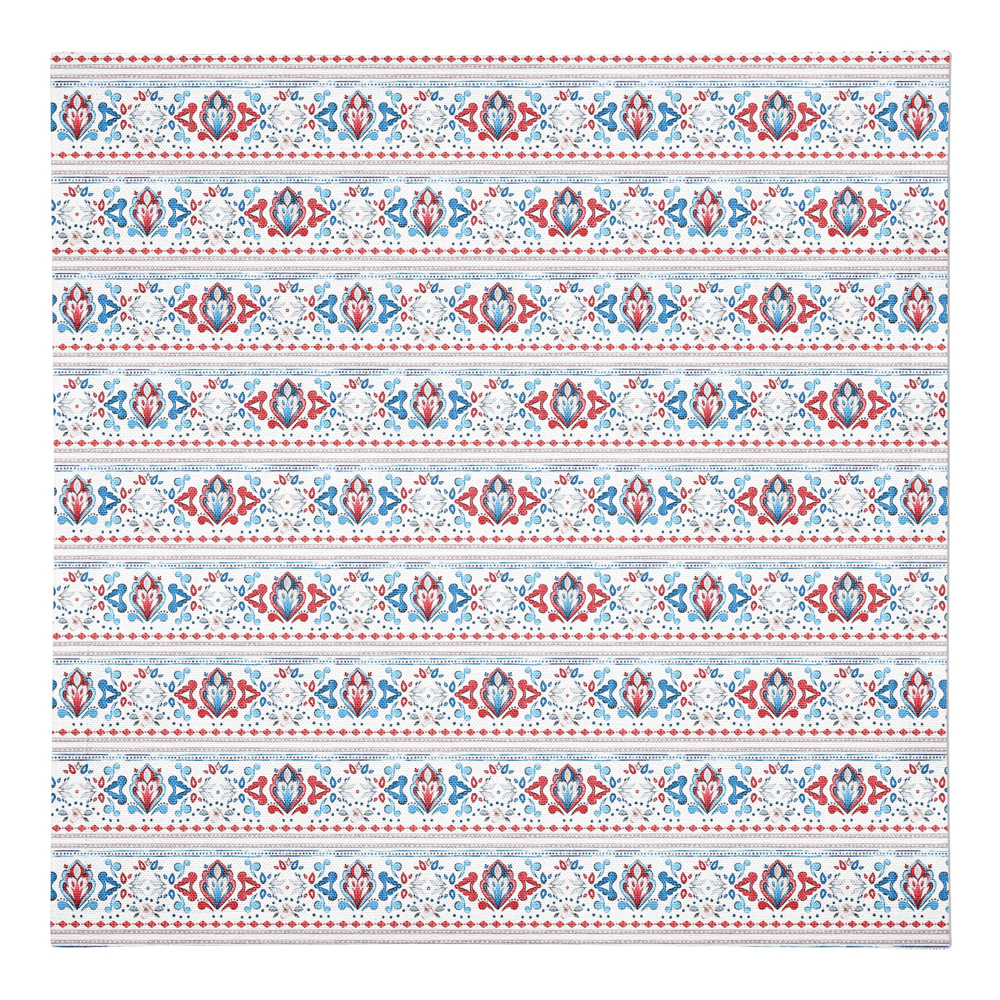 Patriotic Watercolor Paisley Pattern Cotton Twill Napkin