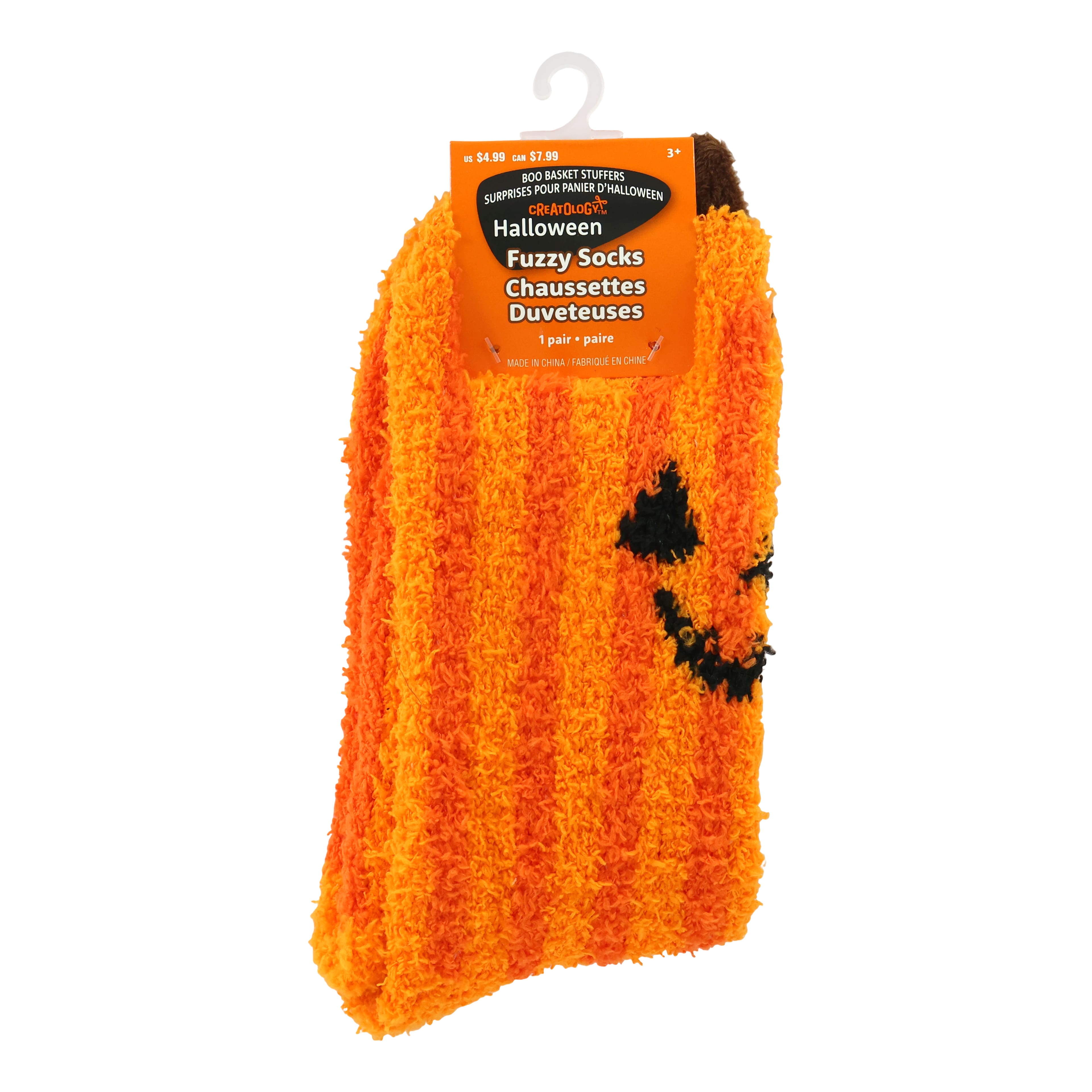 Halloween Pumpkin Fuzzy Socks by Creatology™