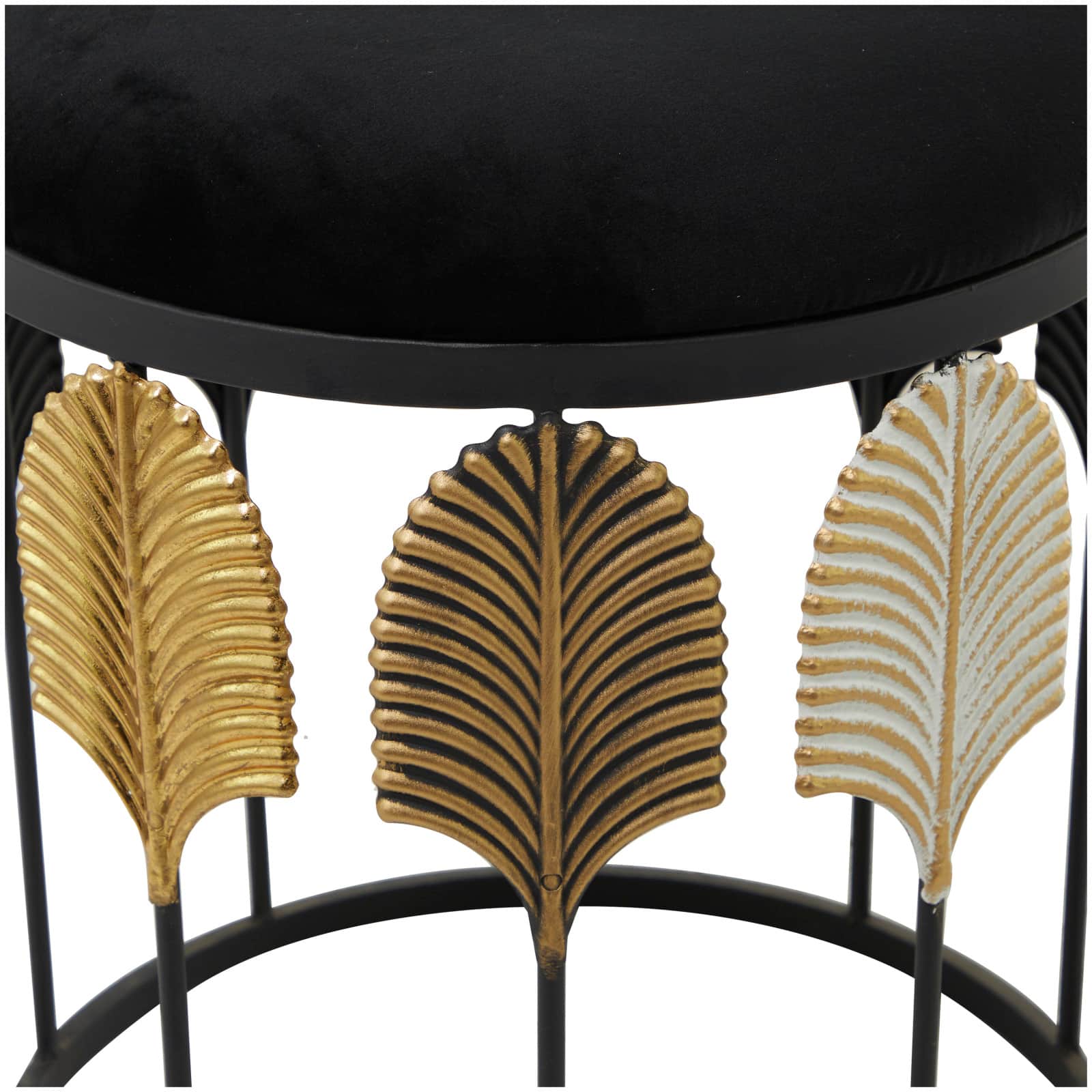 19" Black Metal Contemporary Stool