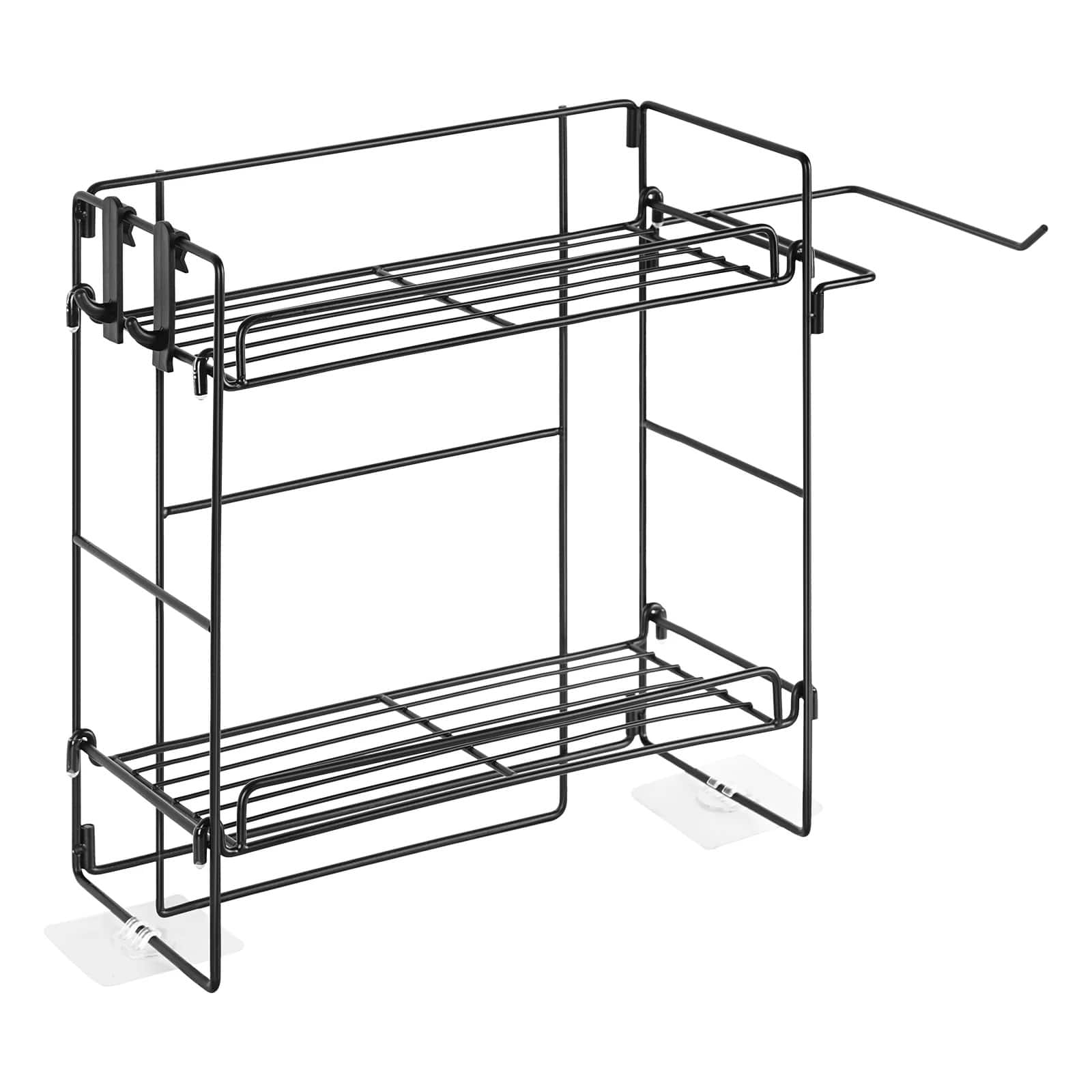 Over The Toilet Storage Shelf Organizer Basket with Paper Towel Holder