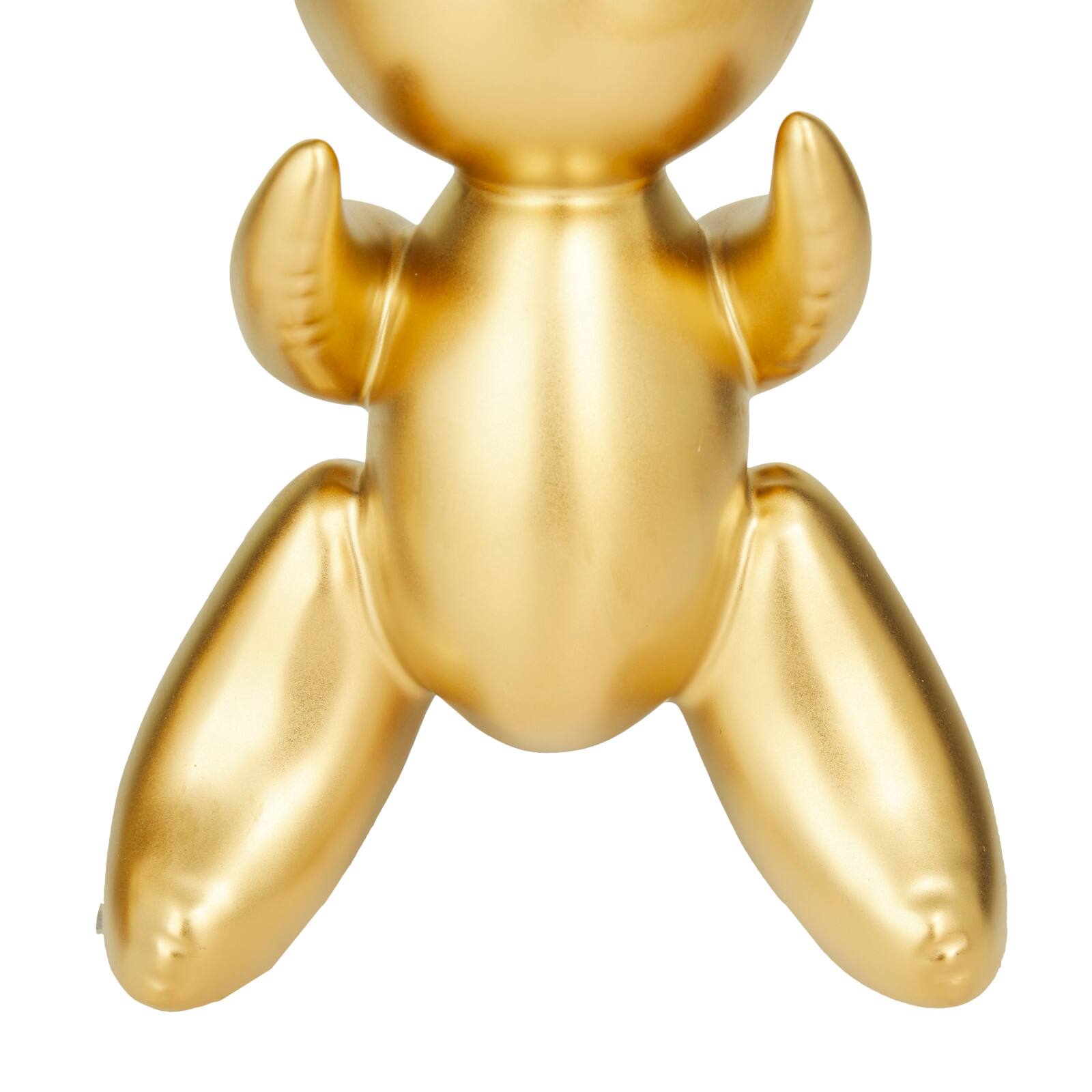 CosmoLiving by Cosmopolitan Set of 2 Gold Porcelain Glam Sculpture, 12" x 7" x 4"
